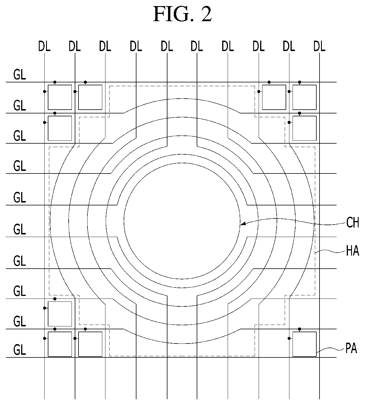 Patent US12401001 Figure 2 – Display apparatus having a substrate hole