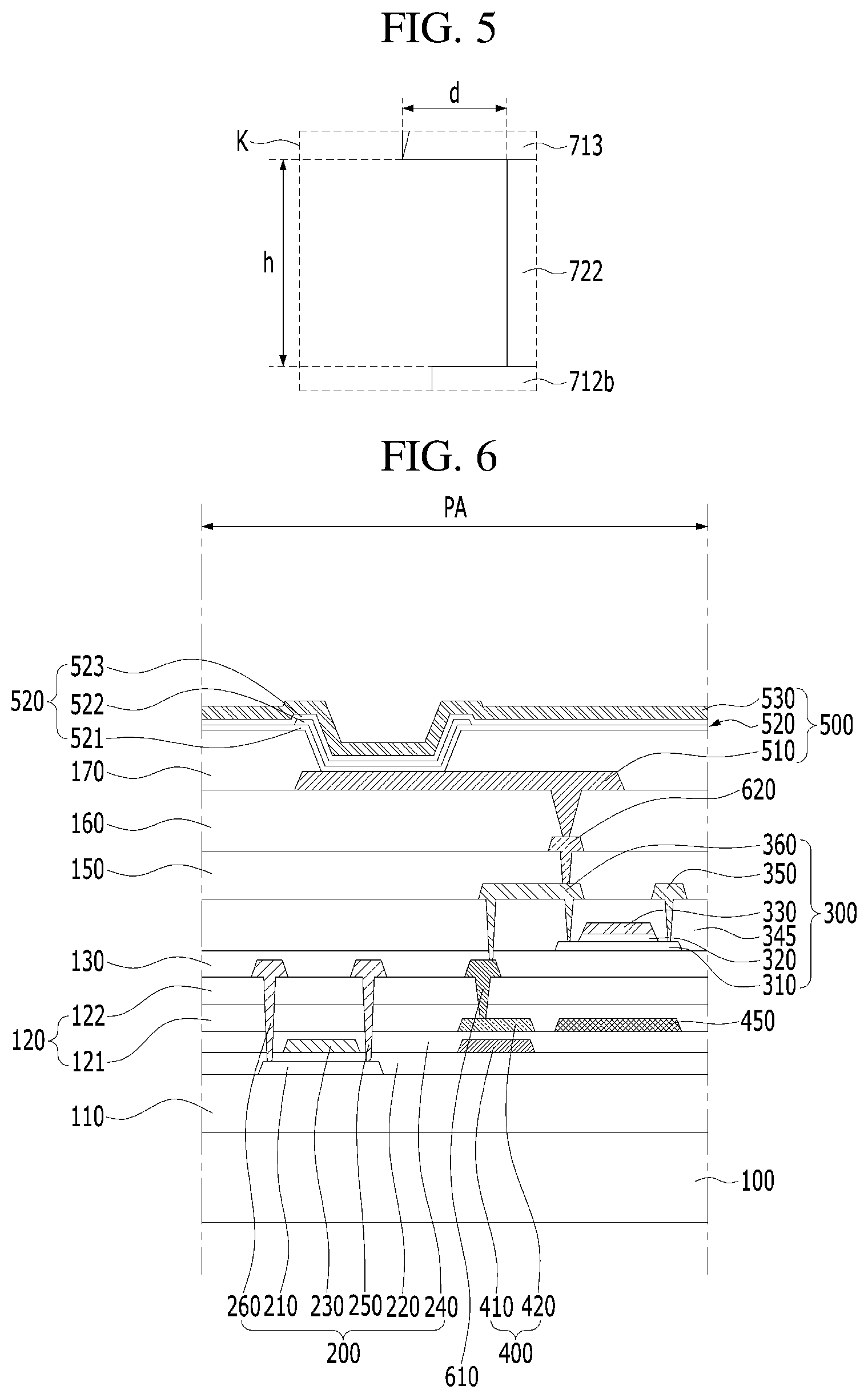 Patent US12401001 Figure 5 – Display apparatus having a substrate hole