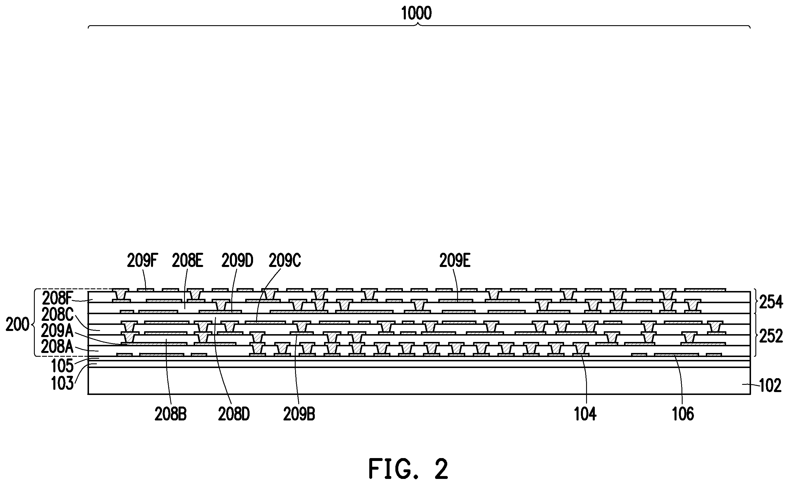 Patent US12401012 Figure 2 – Semiconductor device package and methods of manufacture