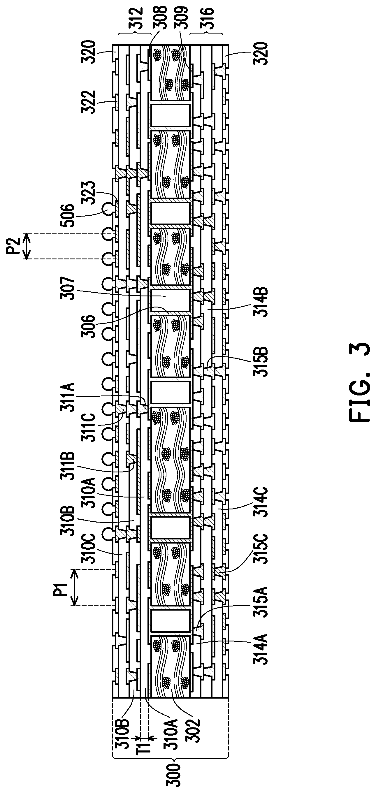 Patent US12401012 Figure 3 – Semiconductor device package and methods of manufacture