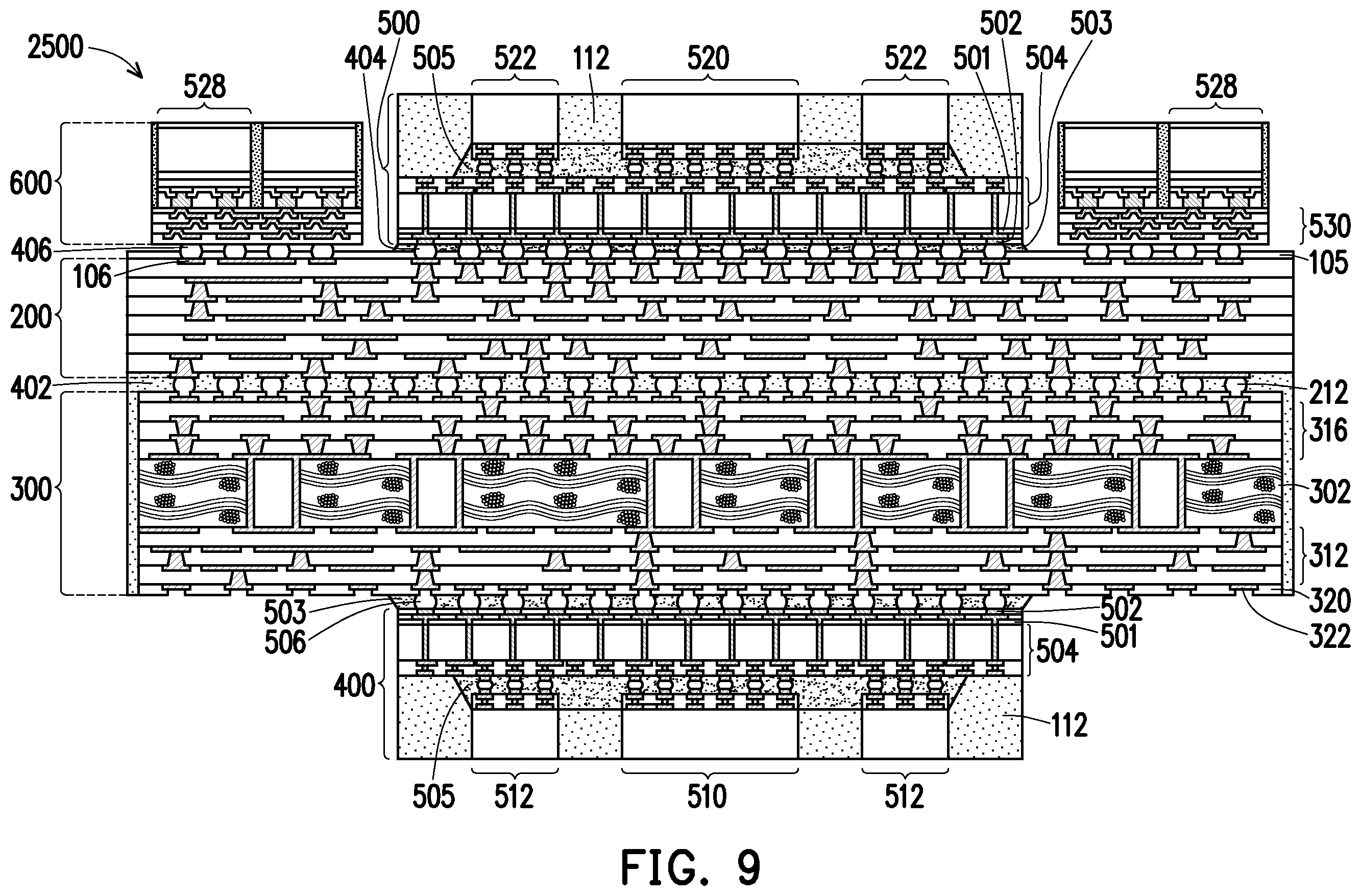 Patent US12401012 Figure 11 – Semiconductor device package and methods of manufacture