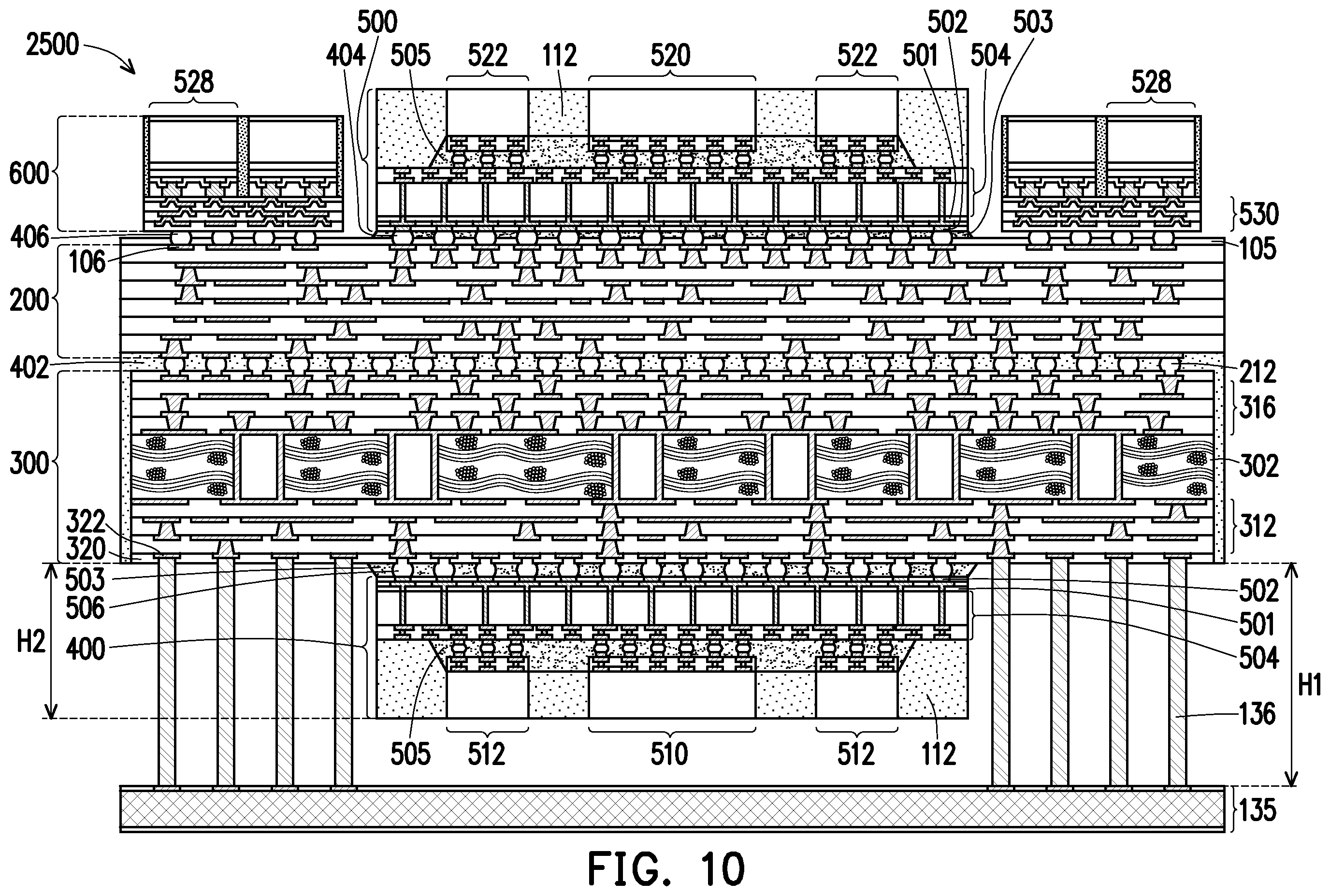 Patent US12401012 Figure 12 – Semiconductor device package and methods of manufacture
