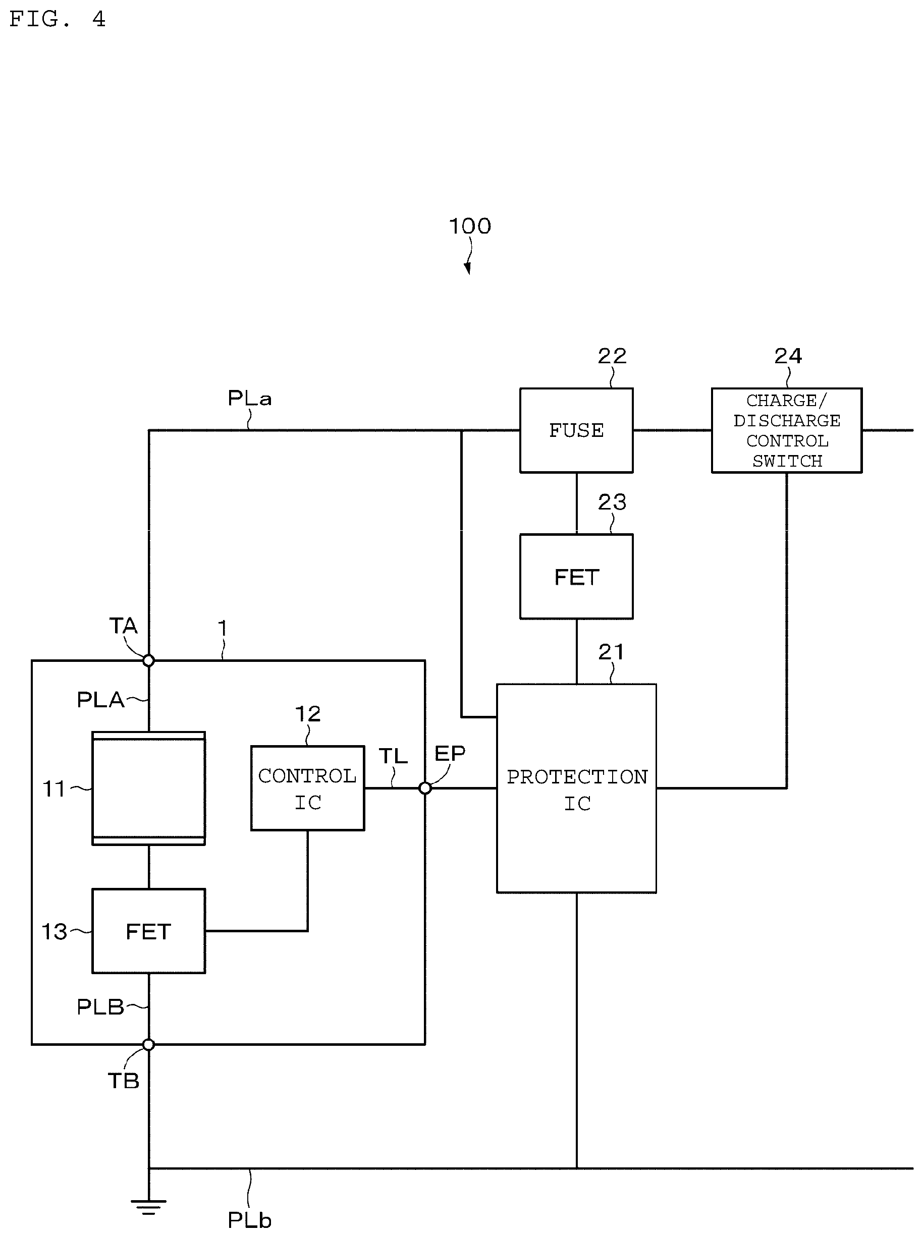 Patent US12401069 Figure 4 – All-solid battery module and electronic apparatus