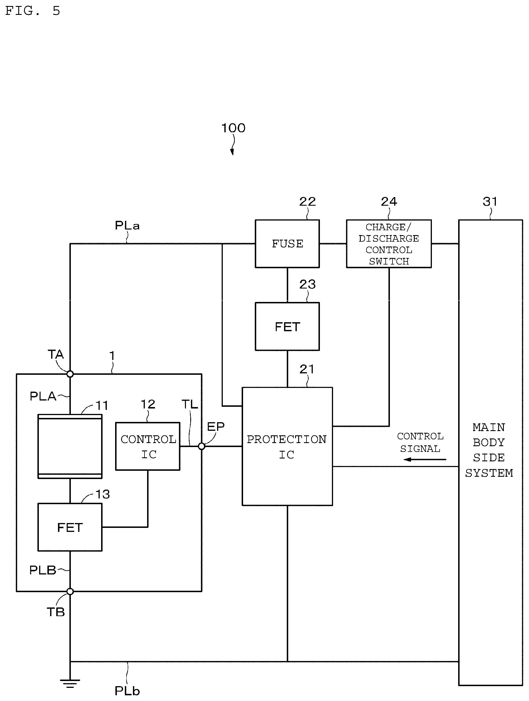 Patent US12401069 Figure 5 – All-solid battery module and electronic apparatus
