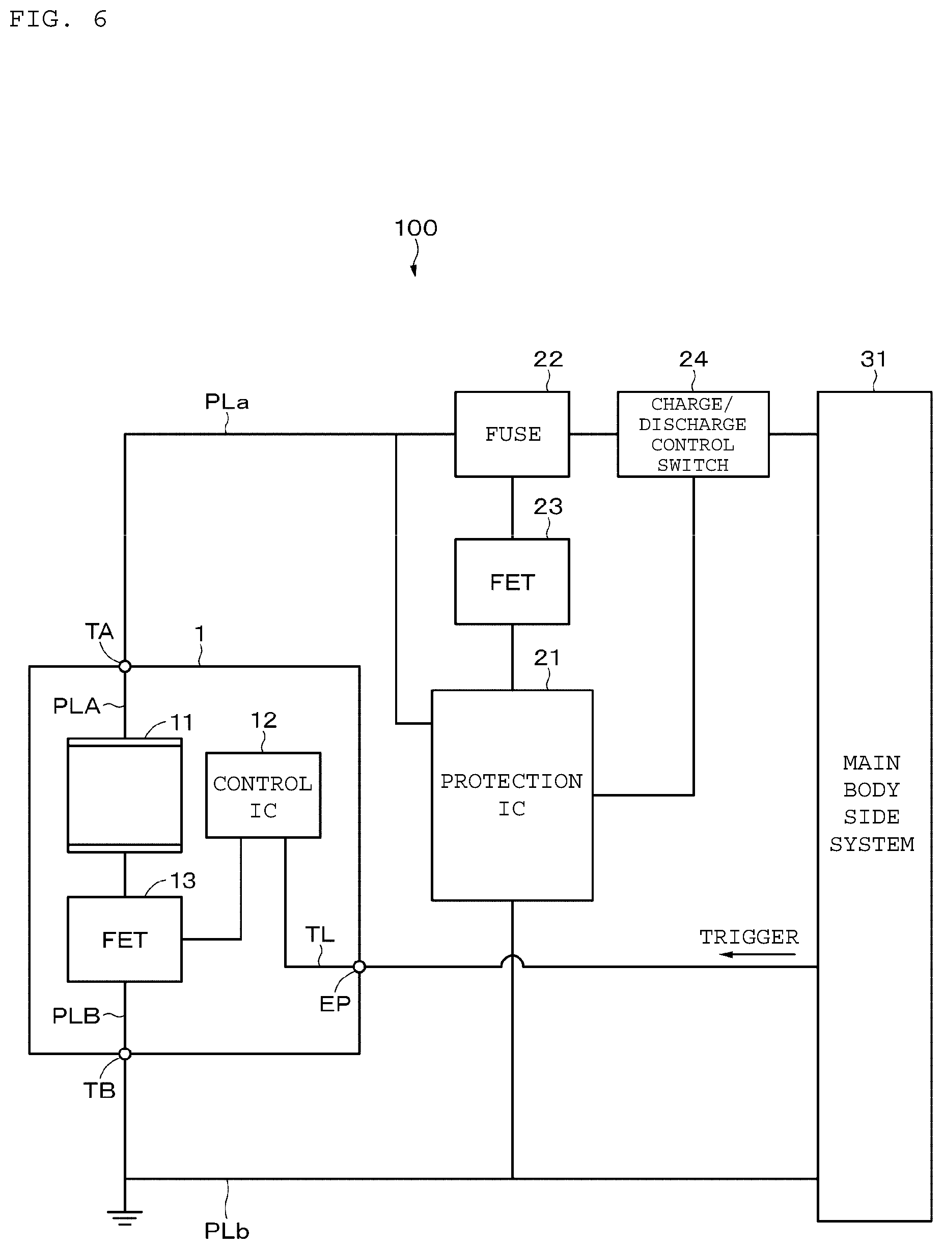 Patent US12401069 Figure 6 – All-solid battery module and electronic apparatus