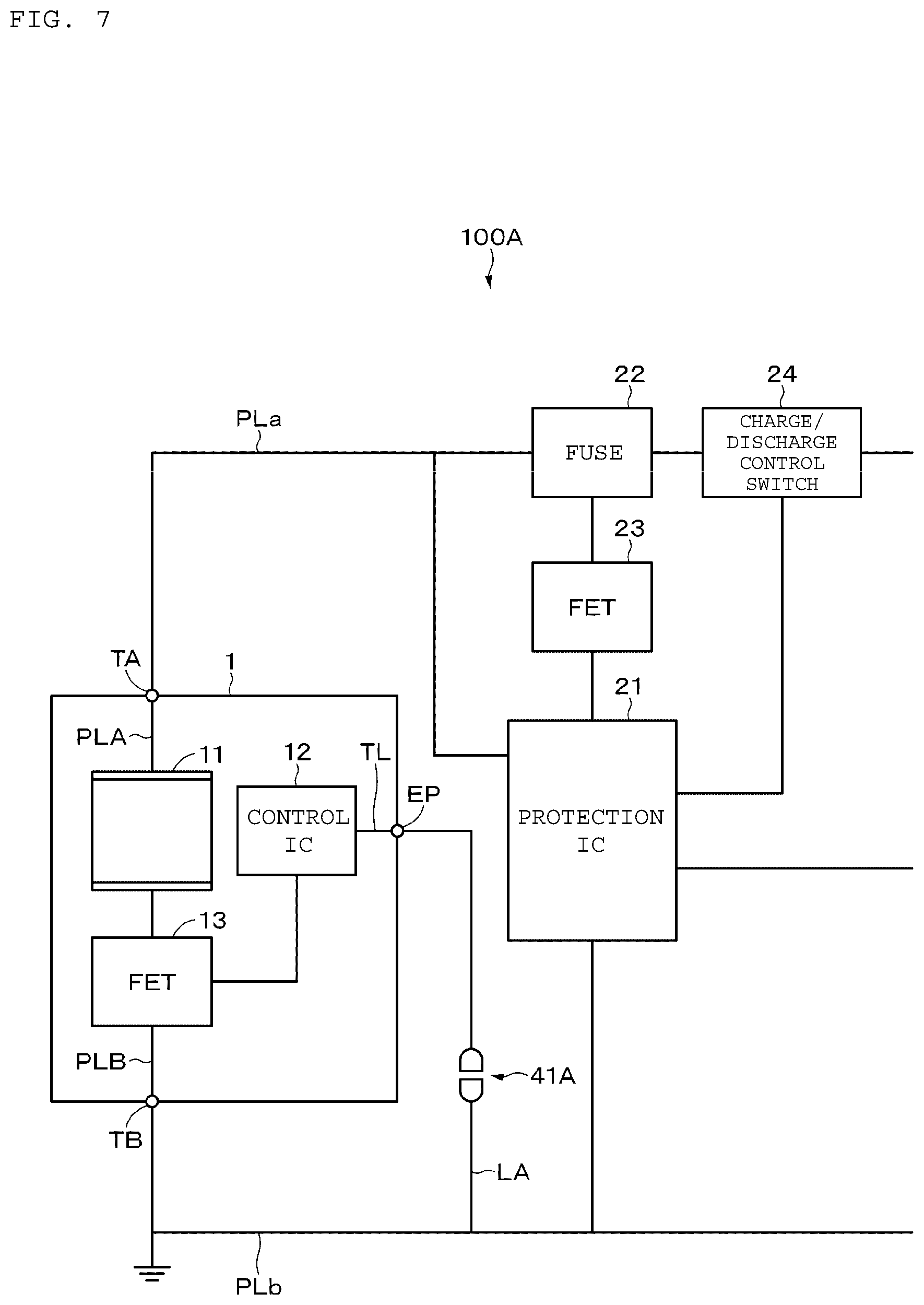 Patent US12401069 Figure 7 – All-solid battery module and electronic apparatus