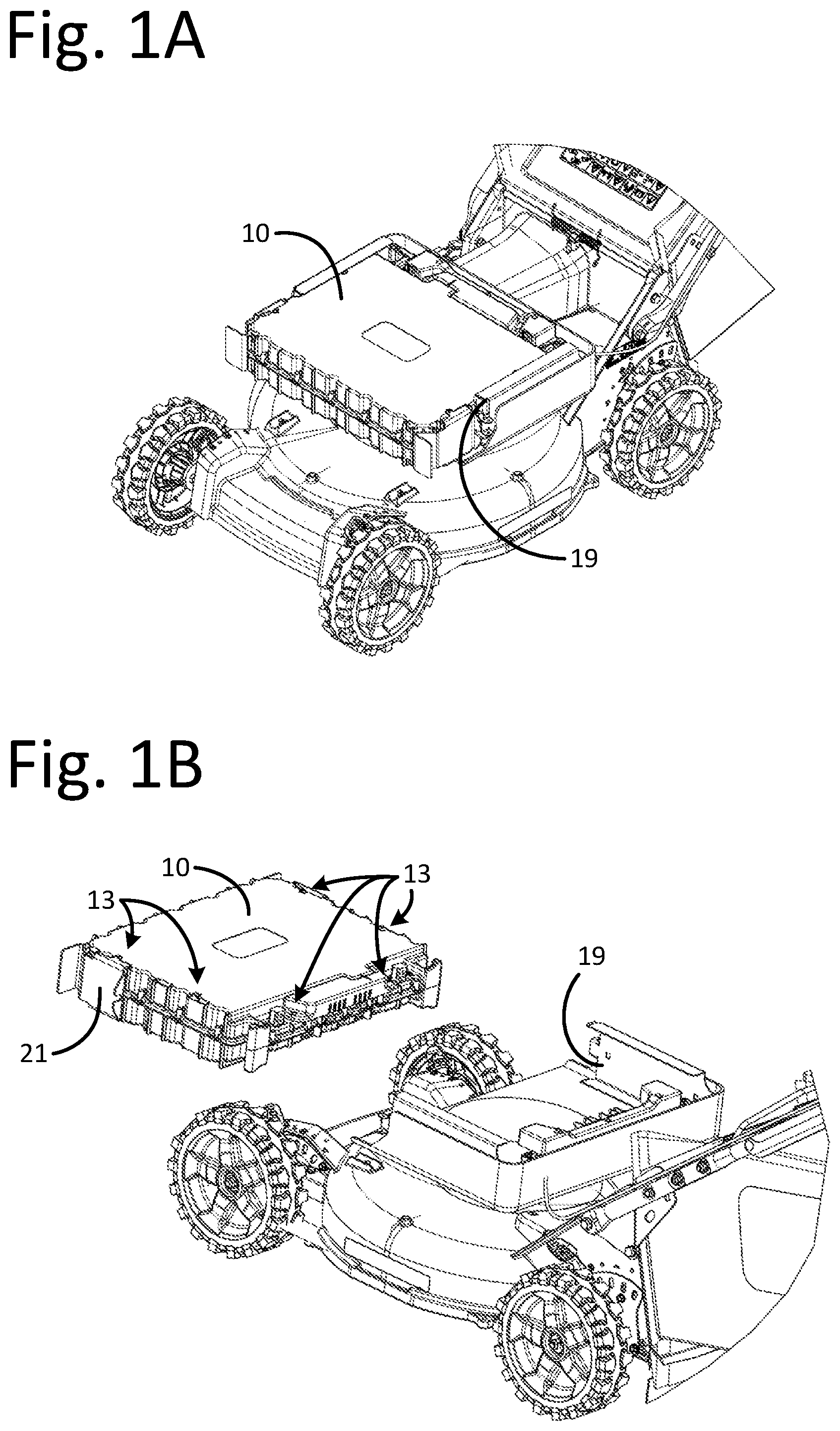 Patent US12401081 Figure 1 – Modular battery system for power equipment