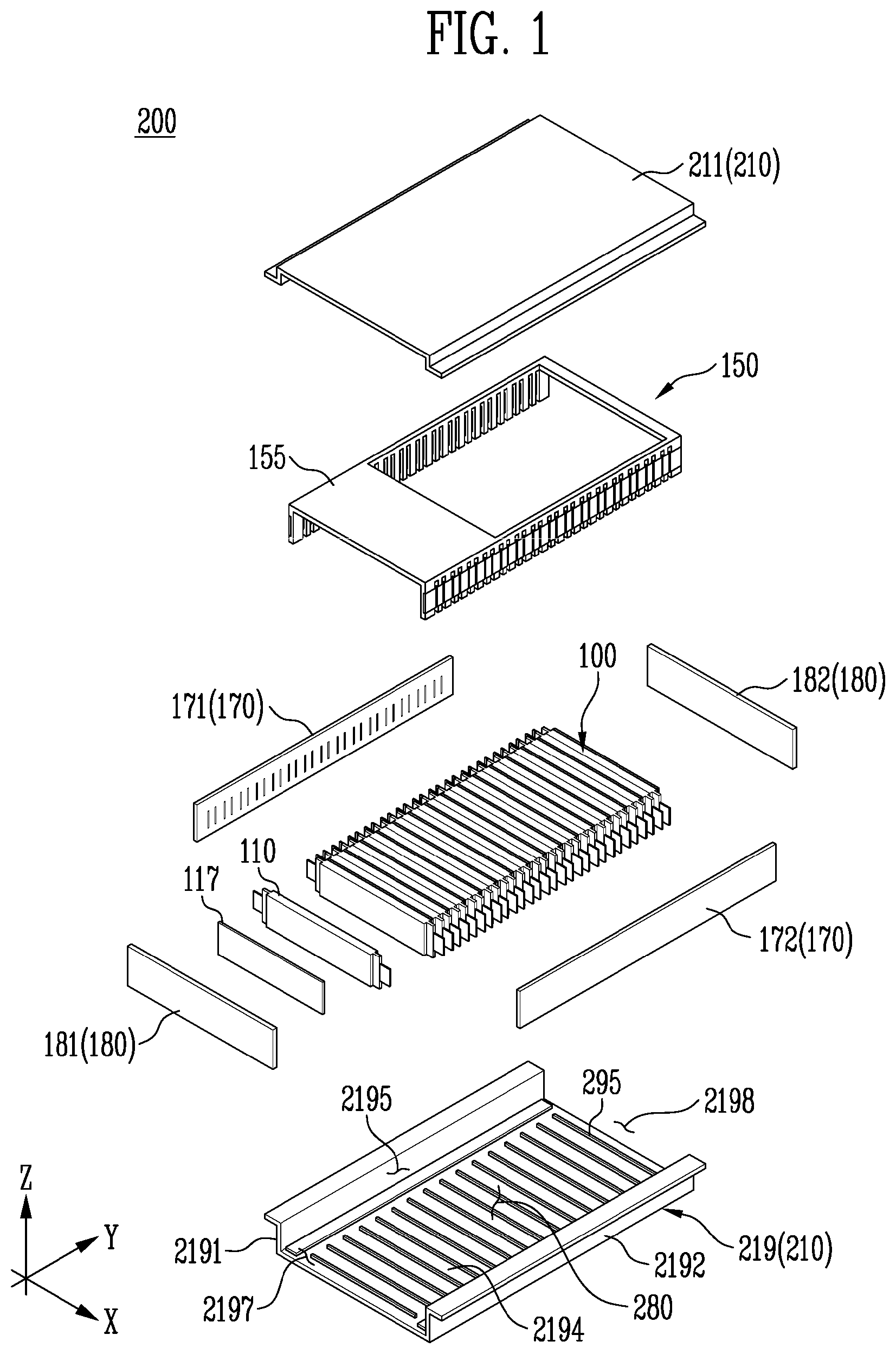 Patent US12401103 — Battery module and assembling method of the same — Figure 1