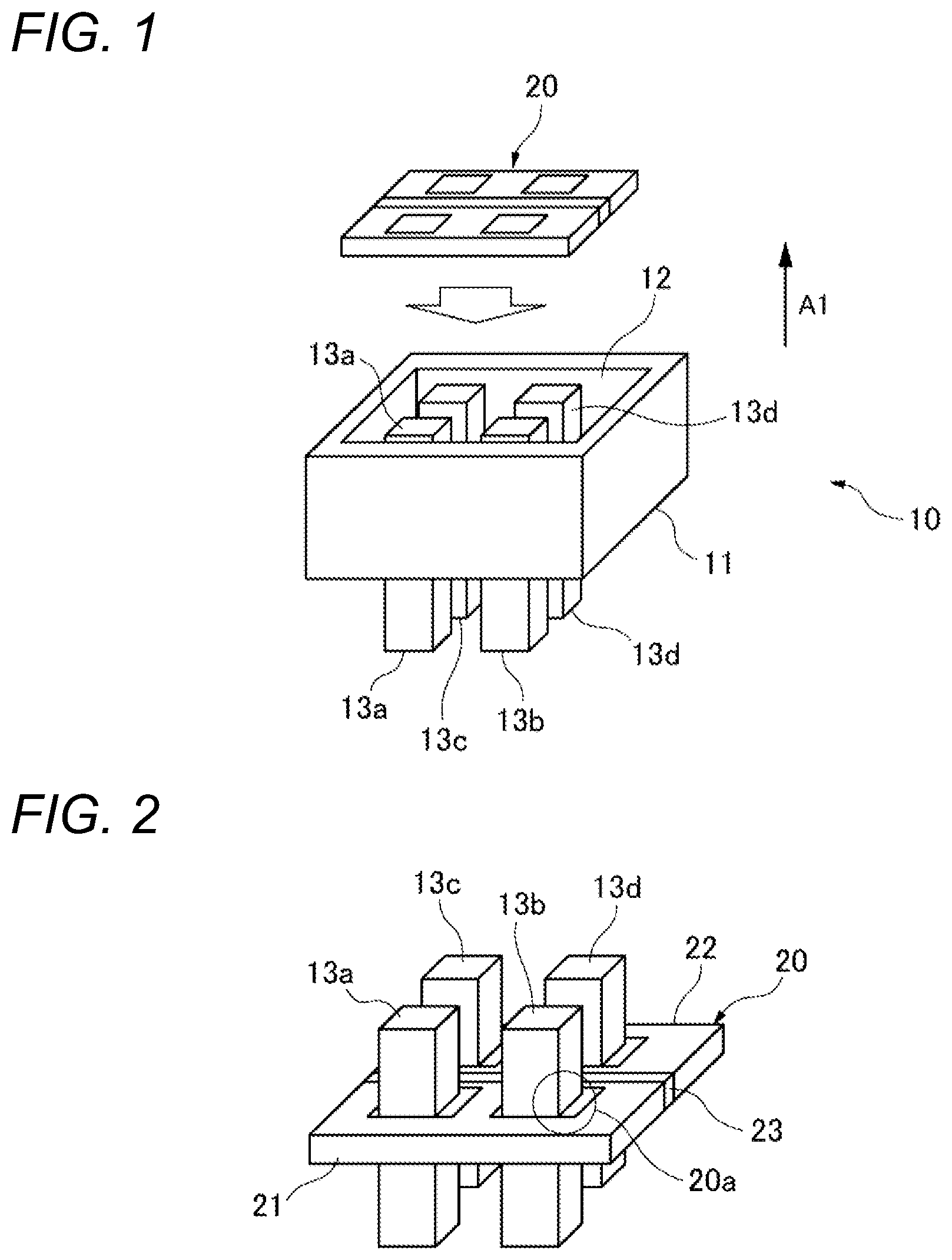 Patent US12401140 Figure 1 – Connector device
