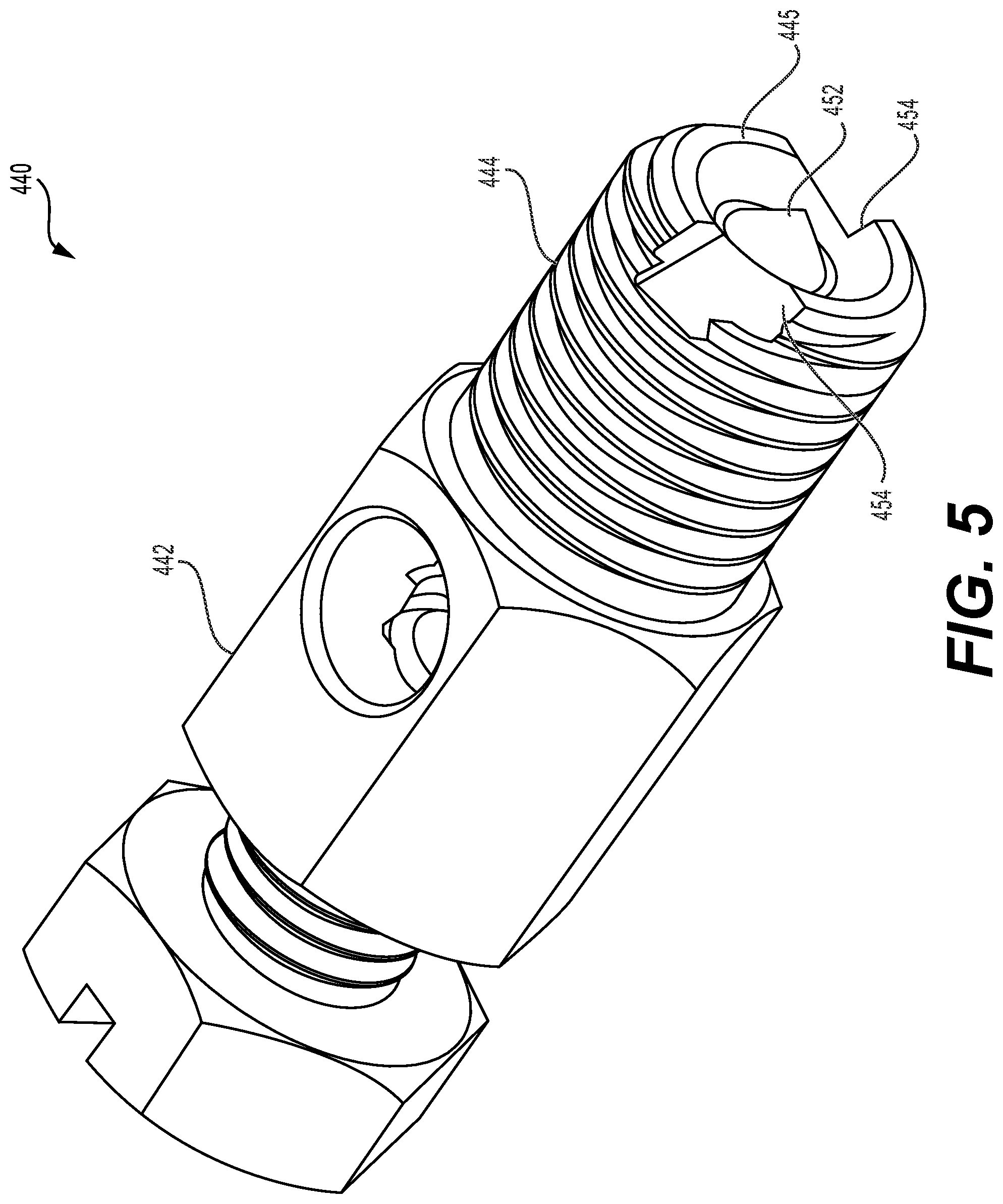 Patent US12401141 Figure 5 – Meter box ground clamp configured to prevent the clamp from moving off the meter box in response to a tightening torque