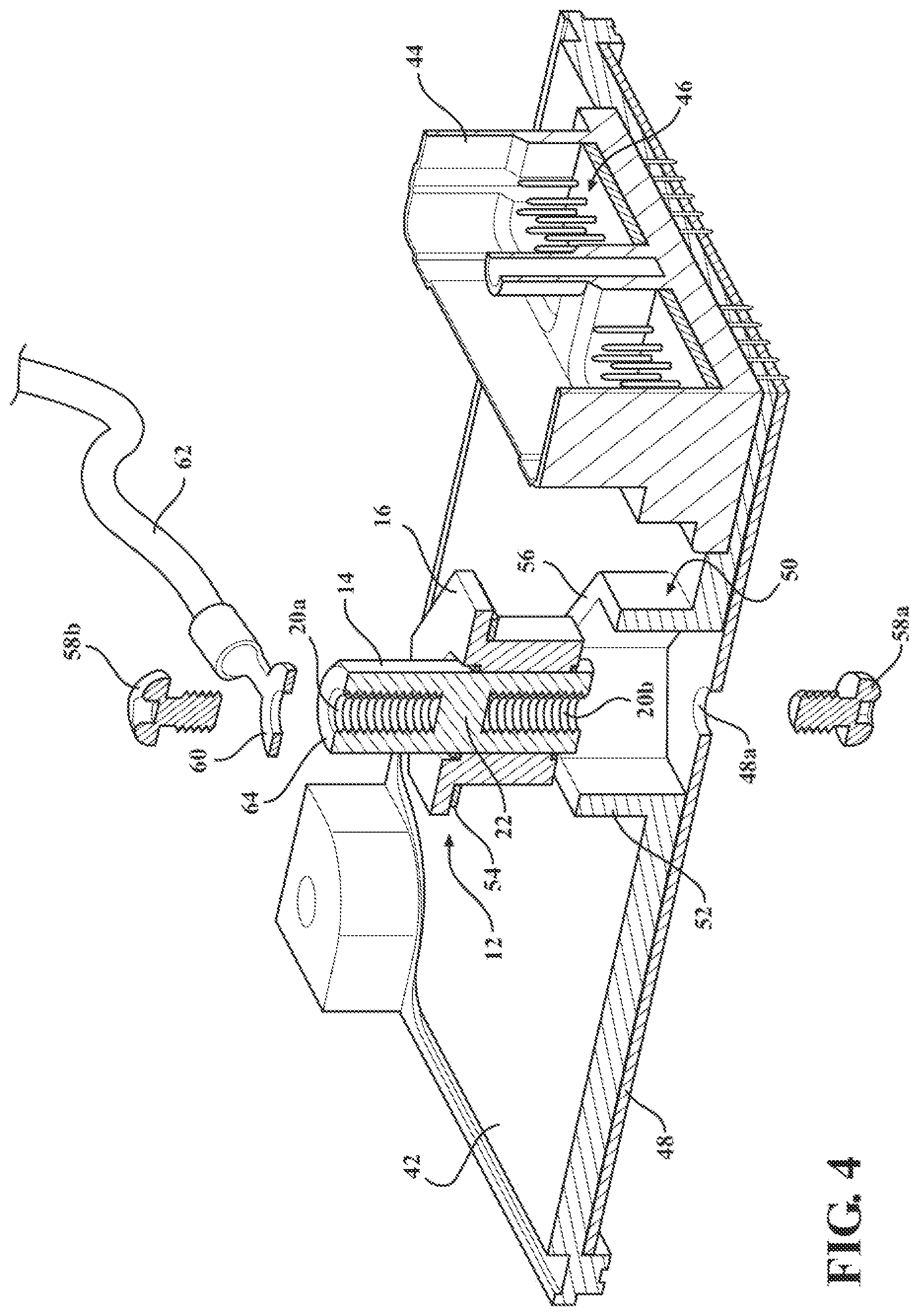 Patent US12401143 Figure 4 – High-current electrical pass through standoff connection for electronic box