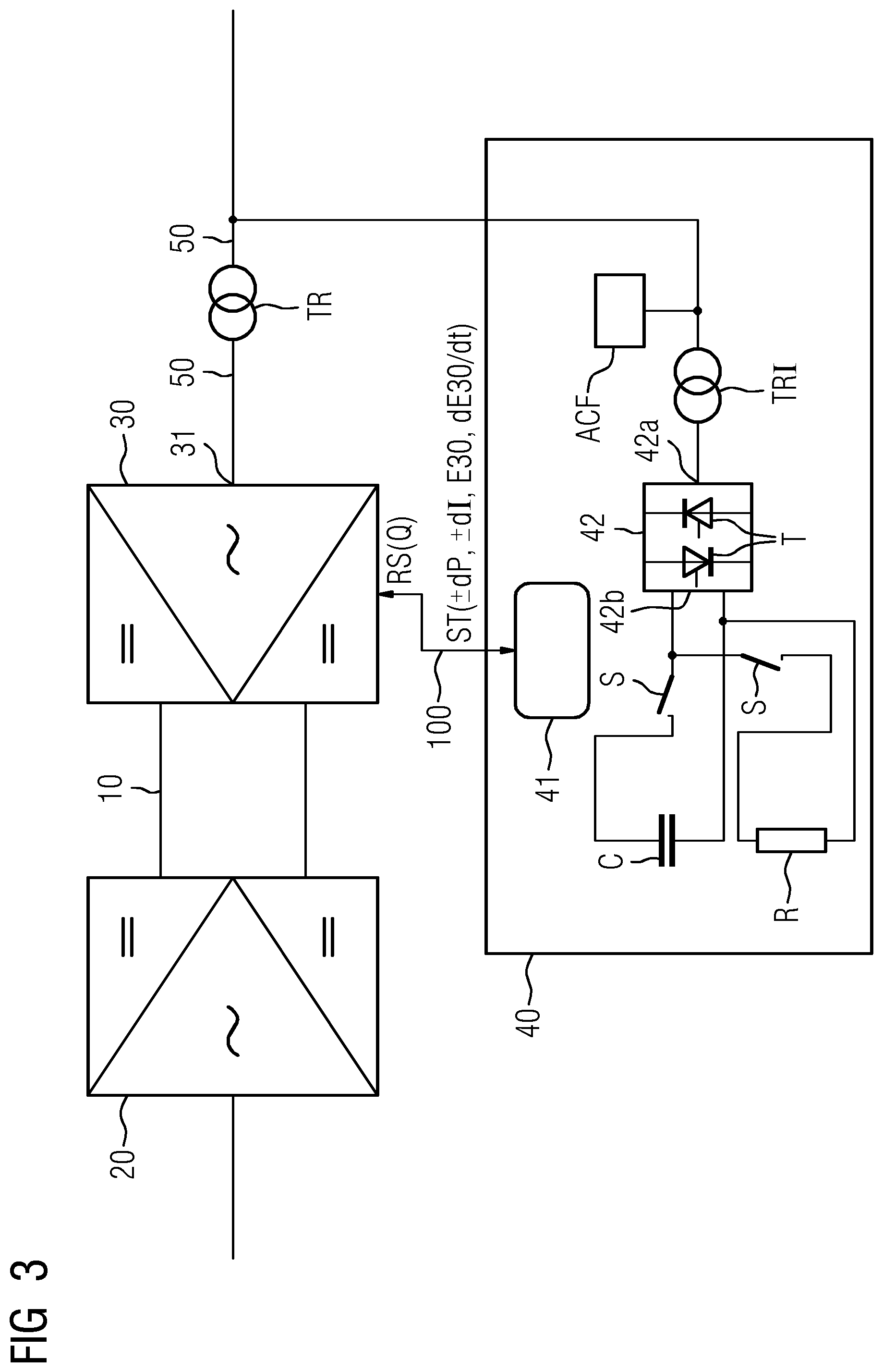 Patent US12401198 Figure 3 – Arrangement having a DC transmission link or DC transmission grid and method for the operation thereof