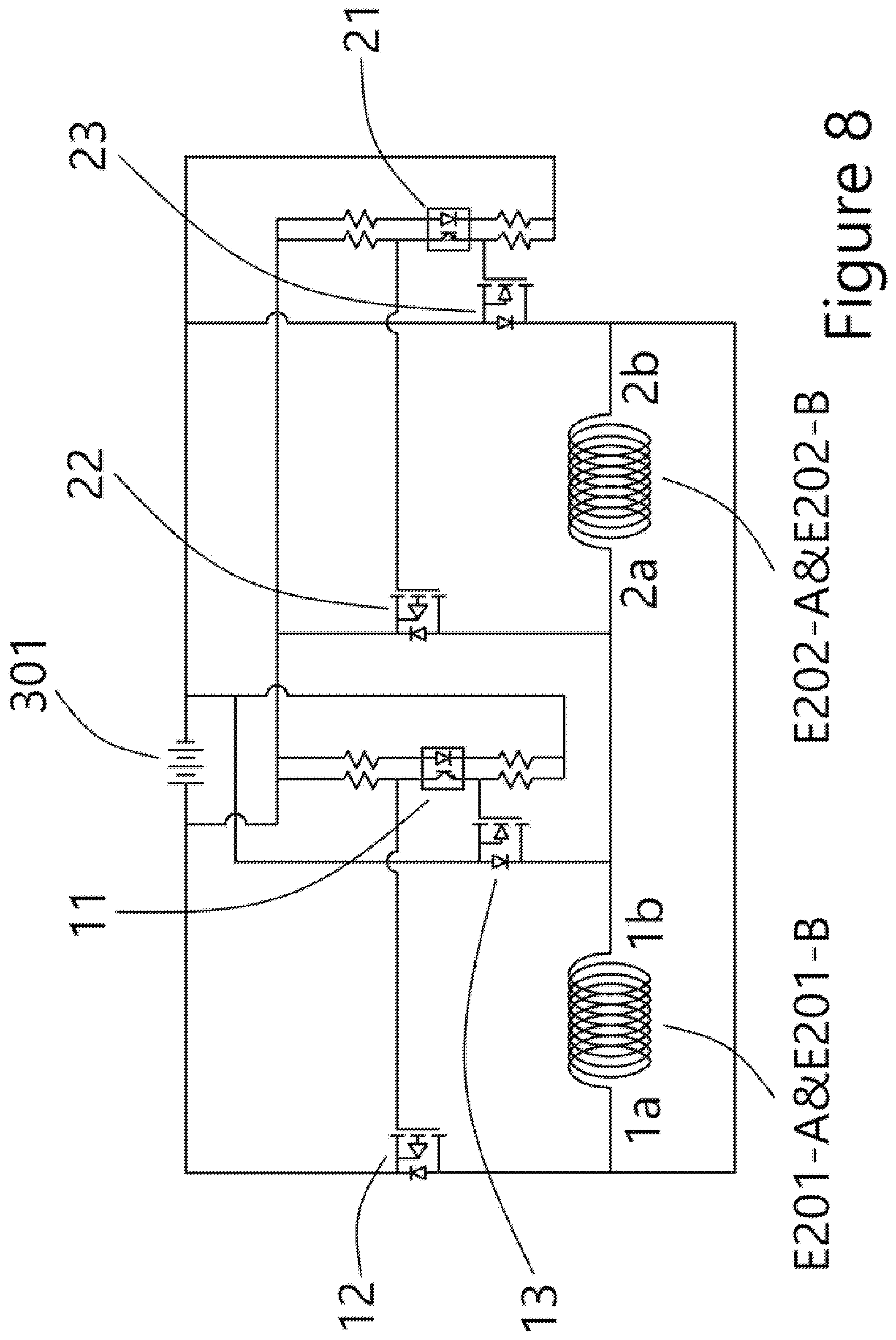 Patent US12401258 Figure 8 – Apparatus for operating simultaneously as DC (direct current) motor and DC generator