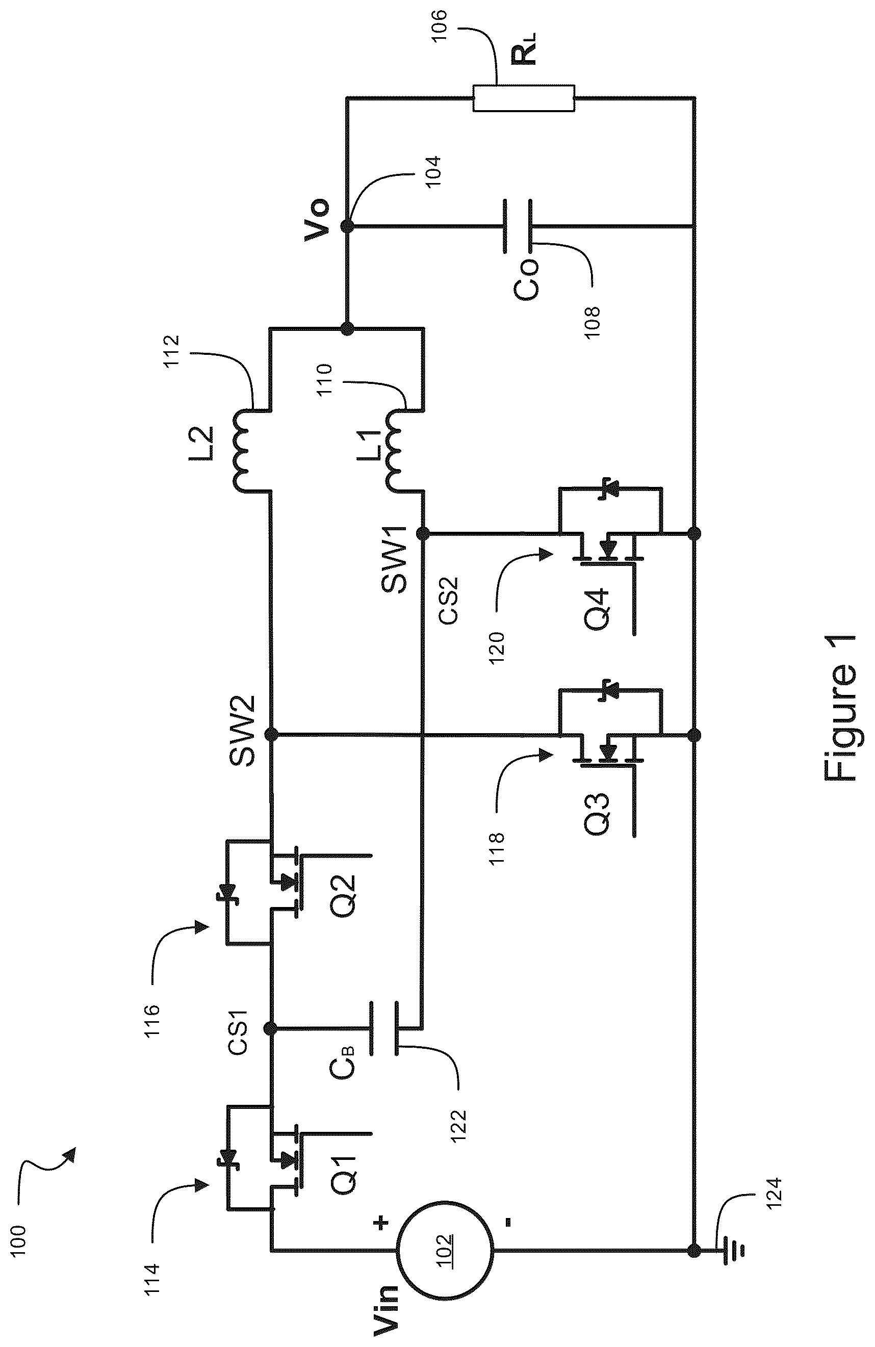 Patent US12401261 Figure 1 – Power converters with current sensing