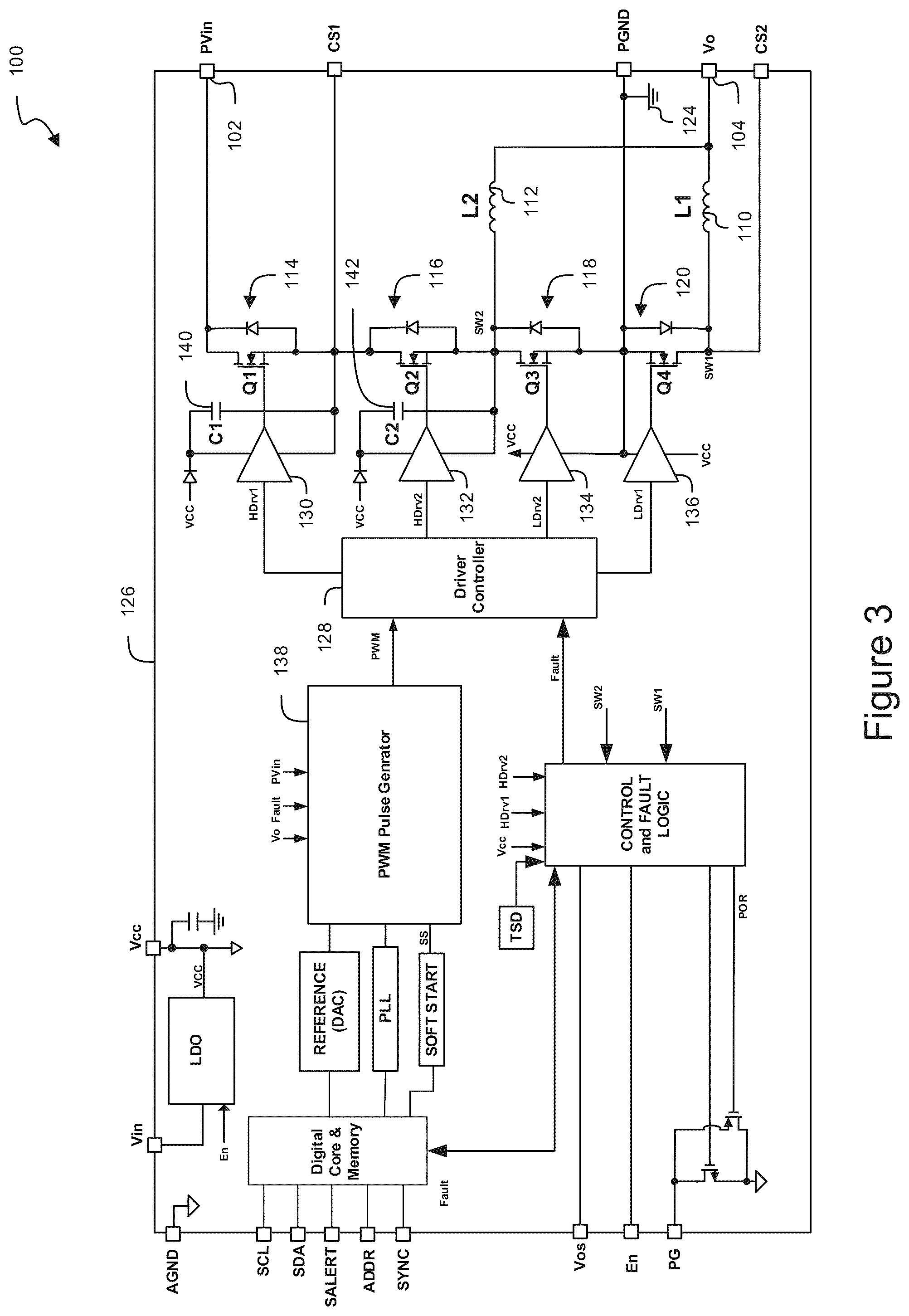 Patent US12401261 Figure 4 – Power converters with current sensing
