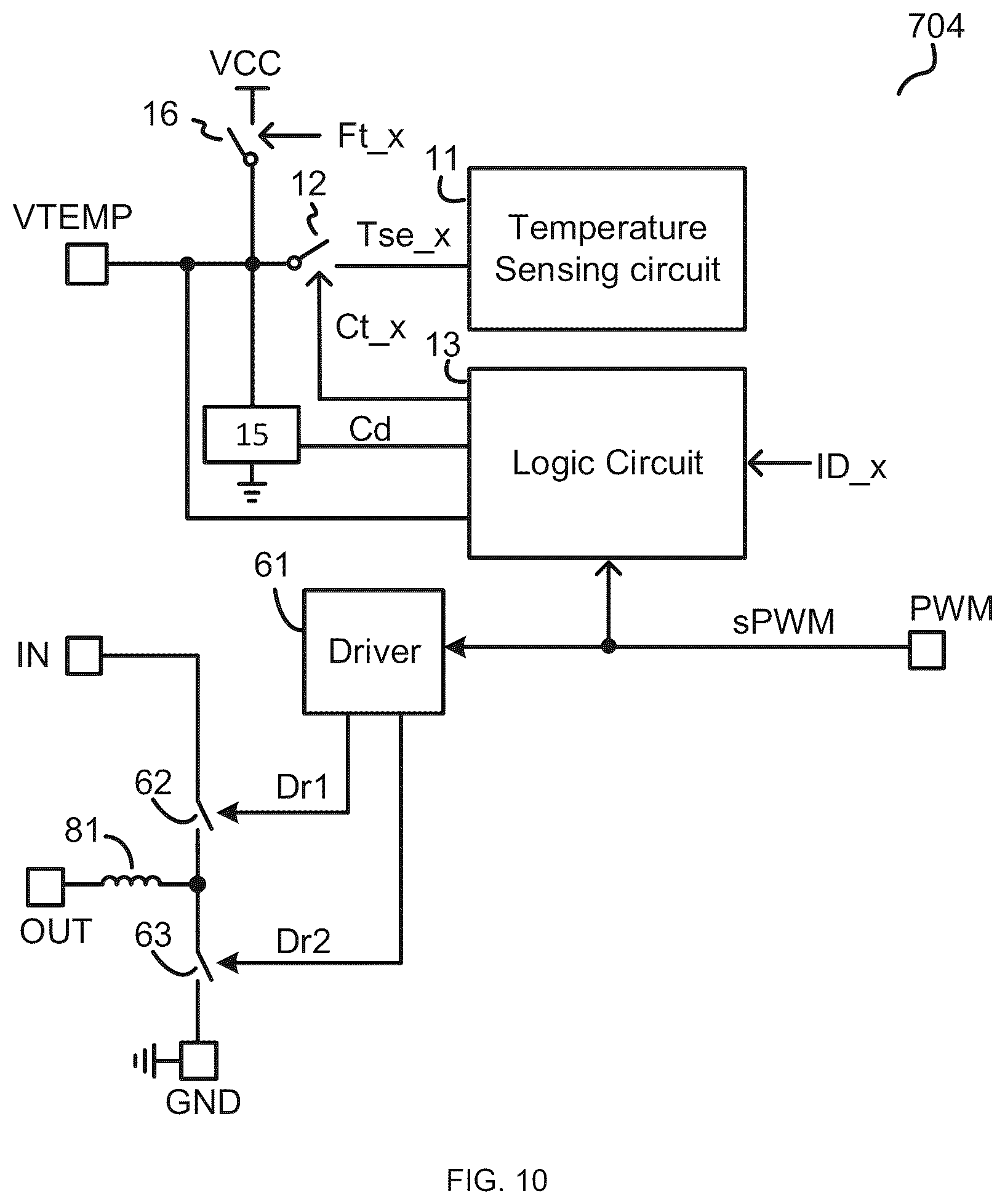 Patent US12401280 Figure 10 – Multi-phase voltage converter with individual phase temperature reporting