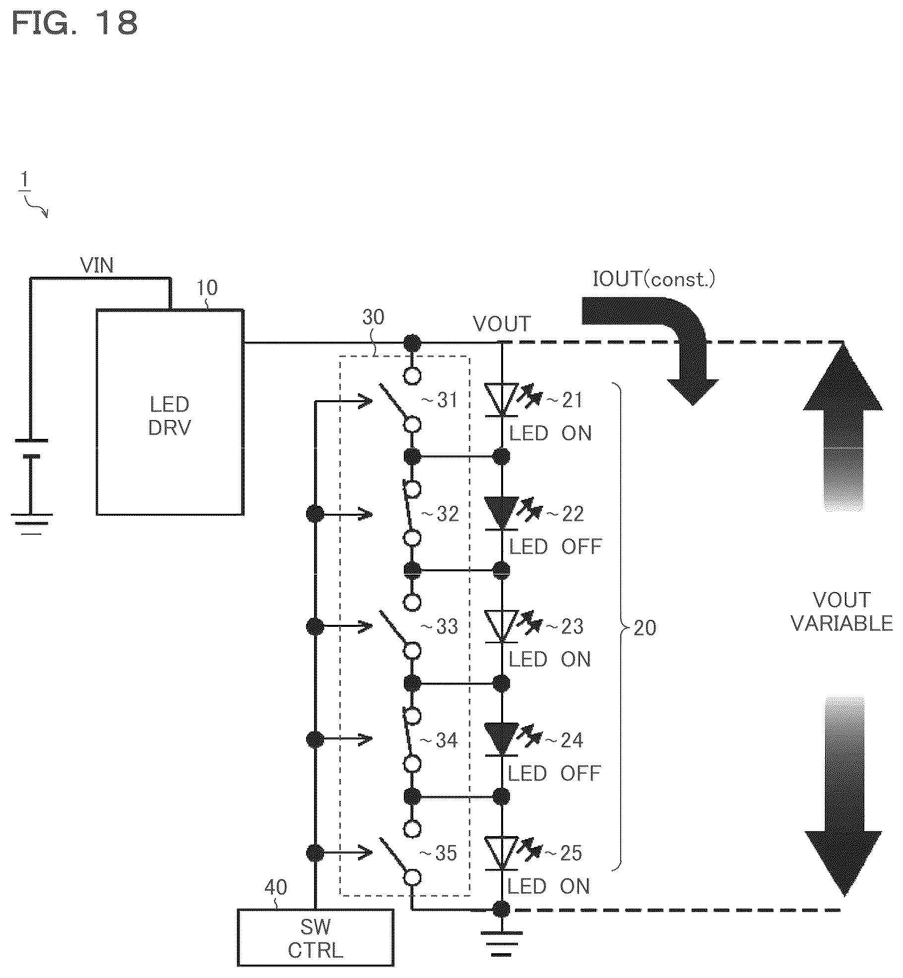 Patent US12401284 Figure 18 – Light-emitting element driving control device and light-emitting element driving circuit device