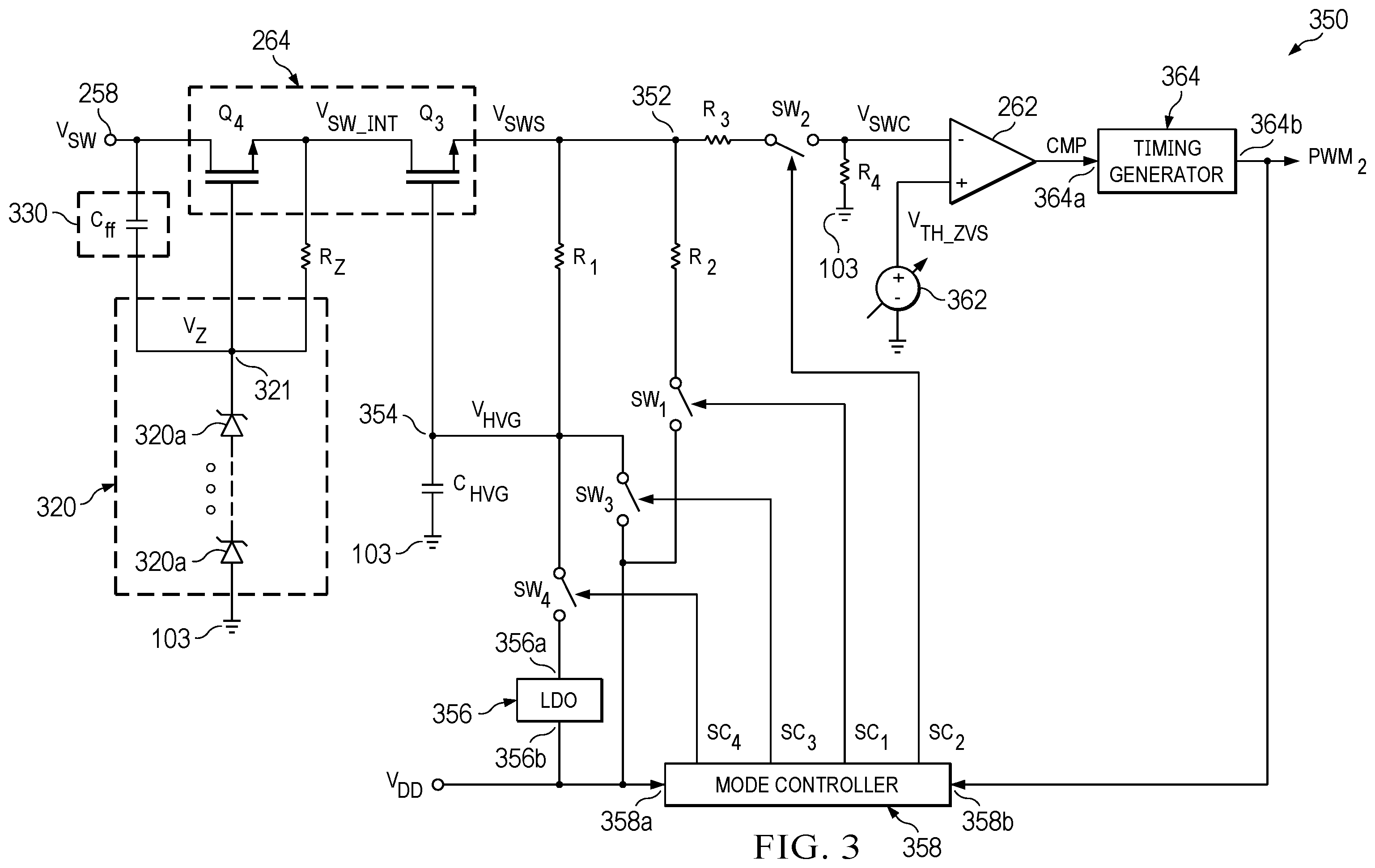 Patent US12401286 Figure 3 – Startup circuit for a flyback converter