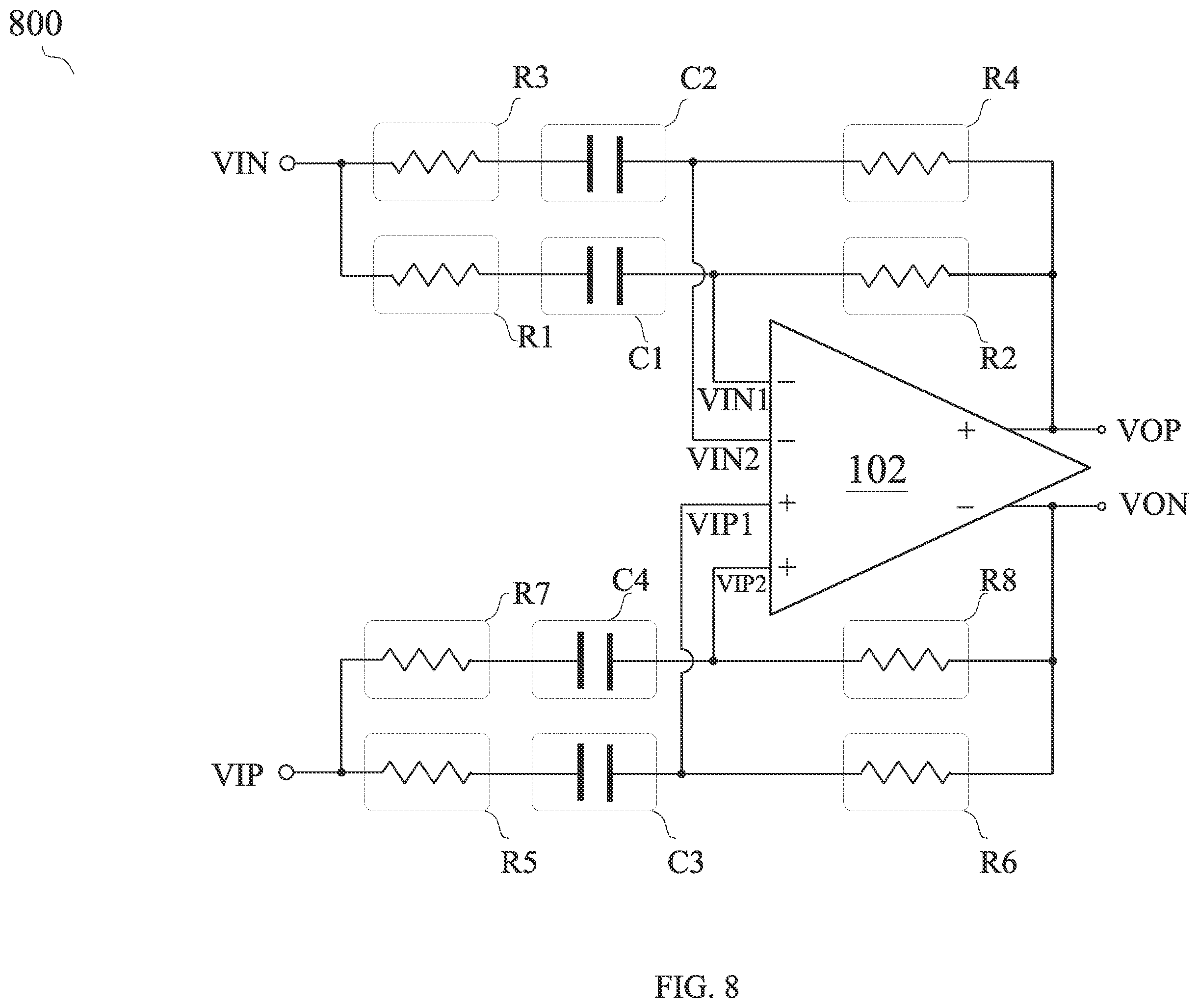 Patent US12401333 Figure 8 – Amplifier