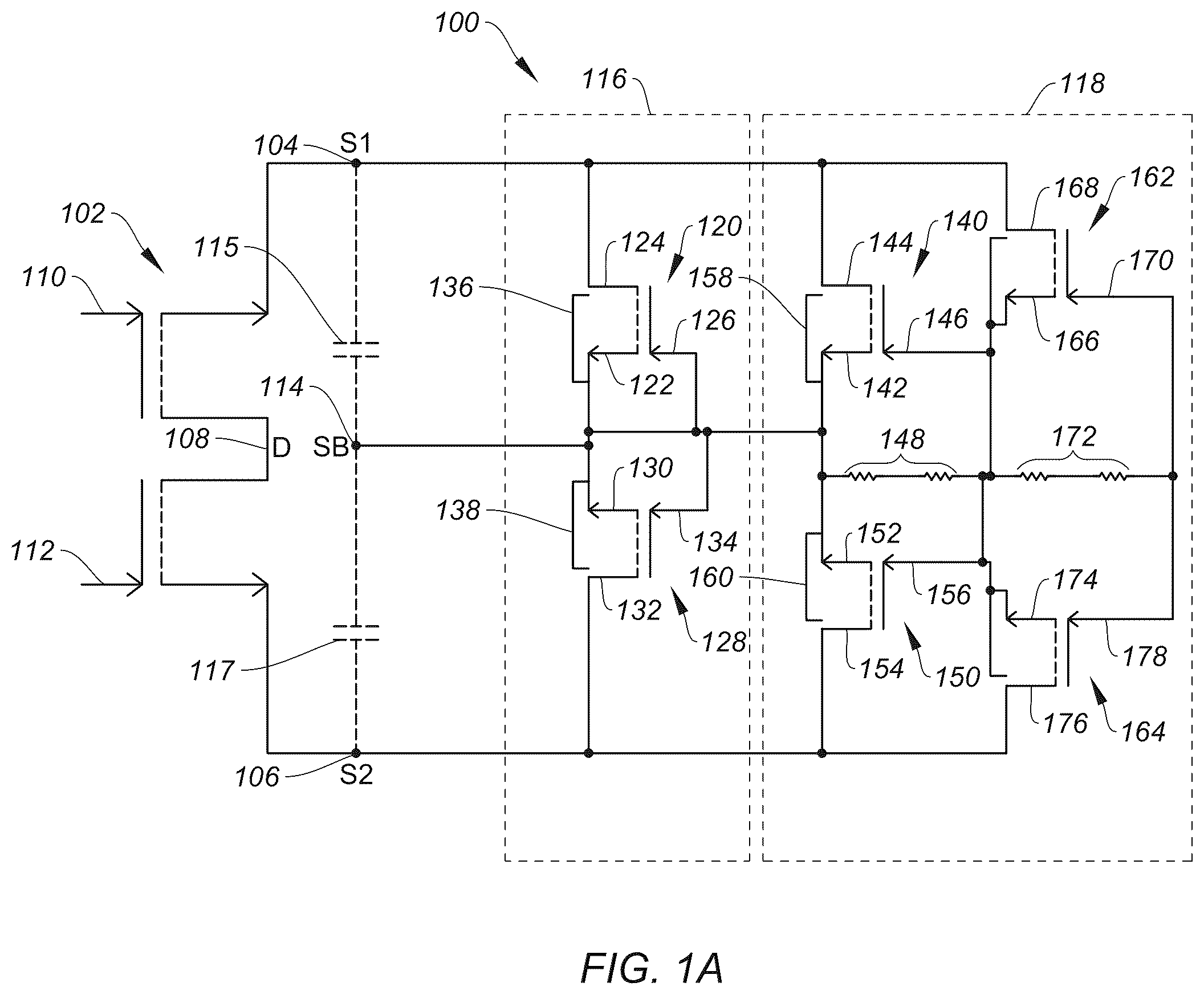 Patent US12401359 Figure 1 – Circuits and methods for controlling a voltage of a semiconductor substrate