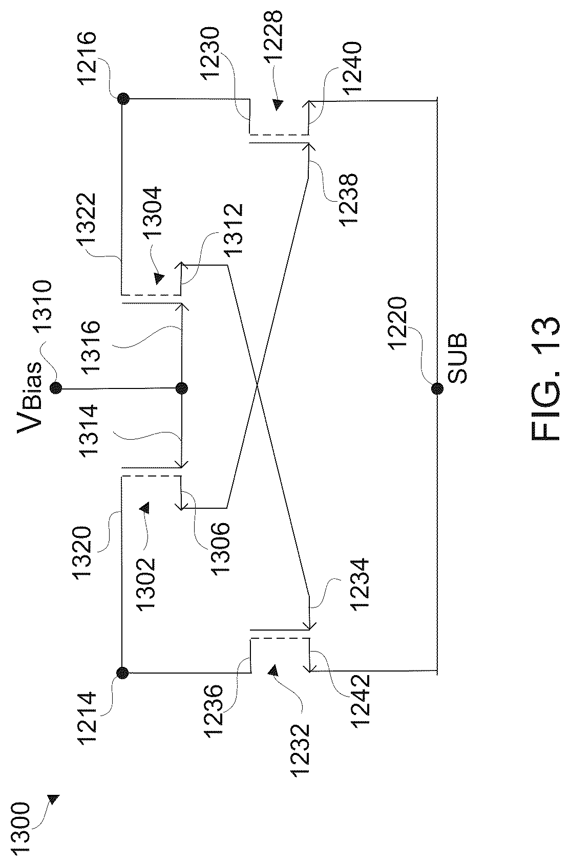 Patent US12401359 Figure 13 – Circuits and methods for controlling a voltage of a semiconductor substrate