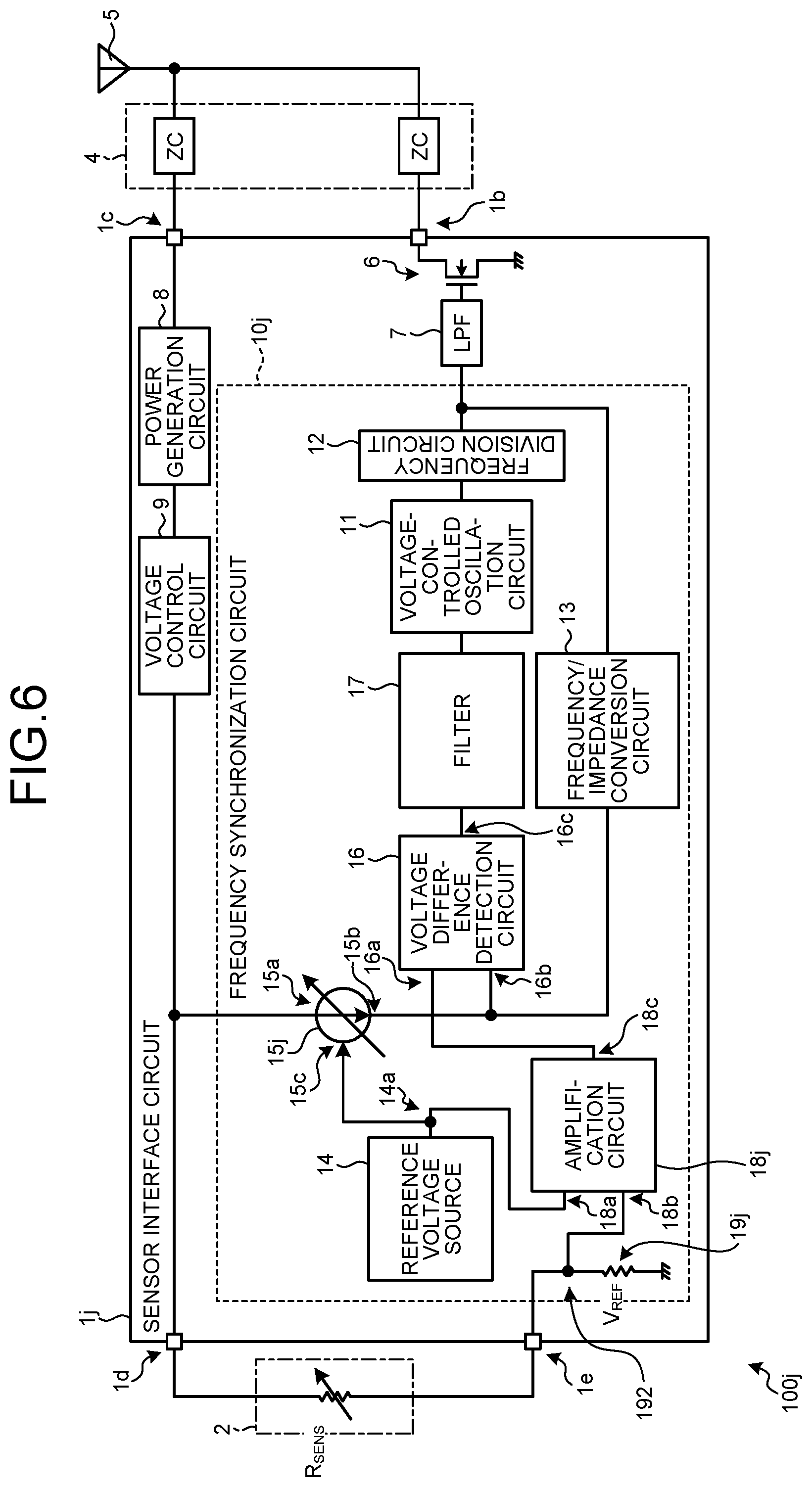Patent US12401366 Figure 6 – Sensor interface circuit and sensor module
