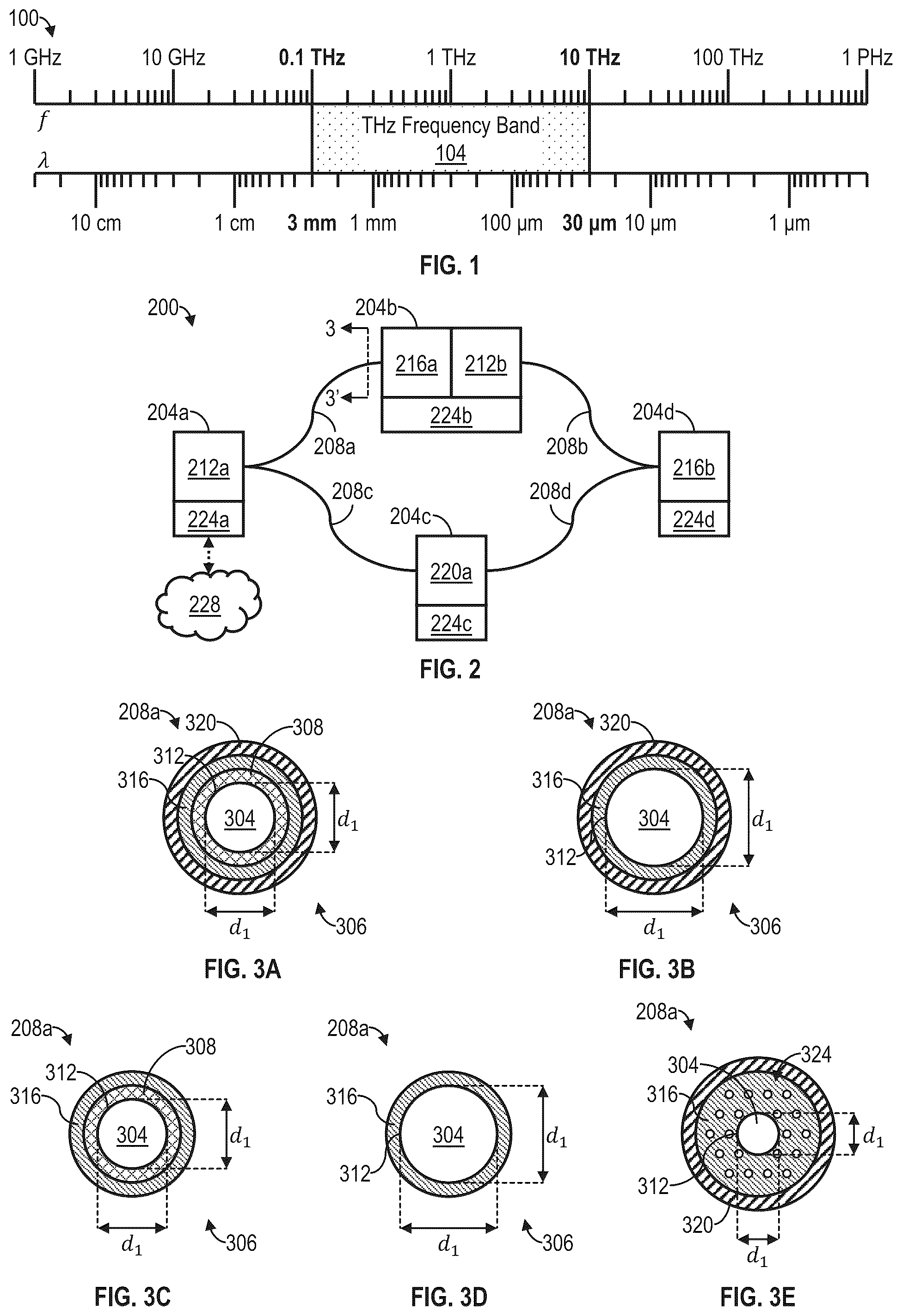 Patent US12401424 — Fiber-coupled Terahertz transceiver system — Figure 1