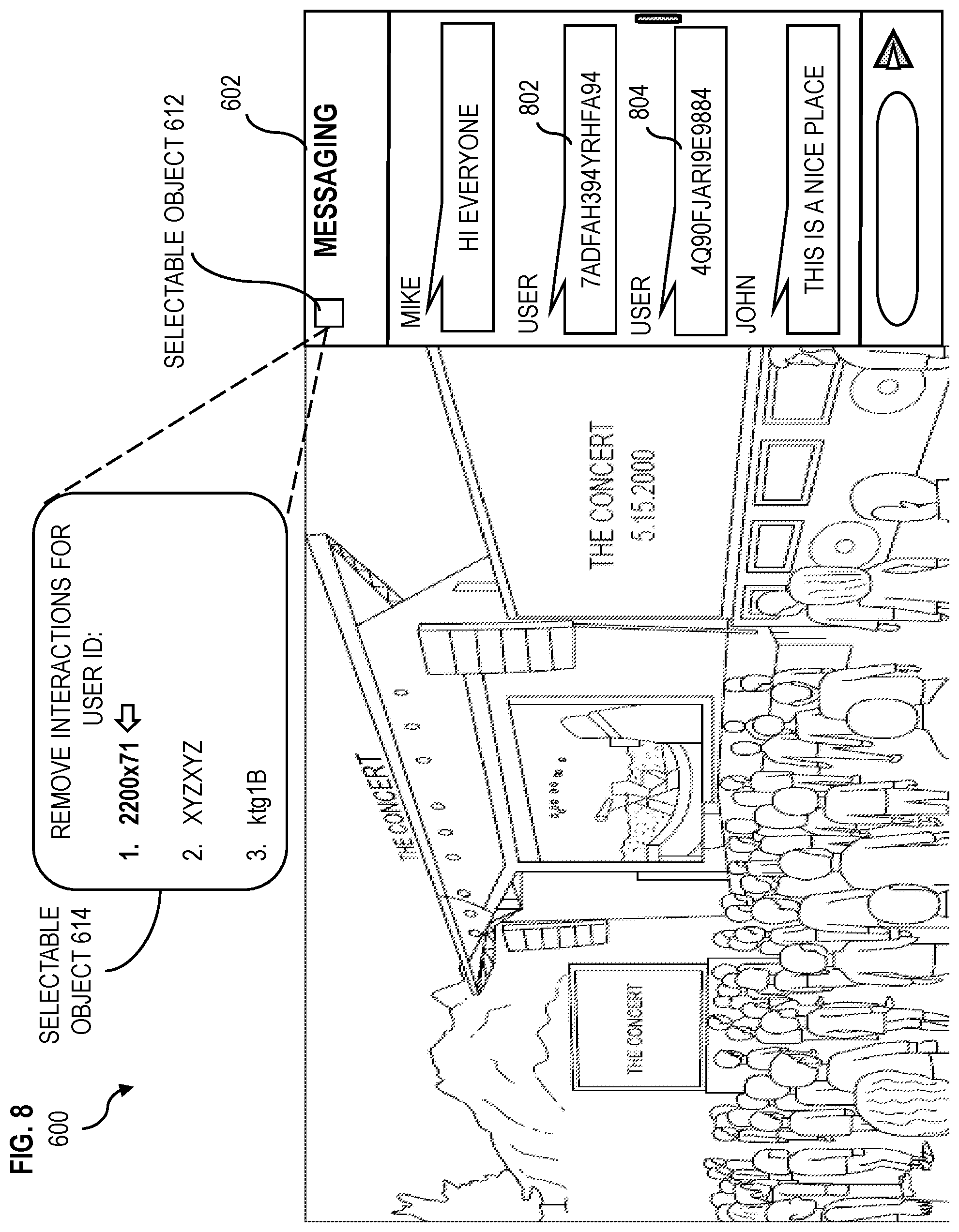 Patent US12401506 Figure 9 – Removing interactions from a virtual environment