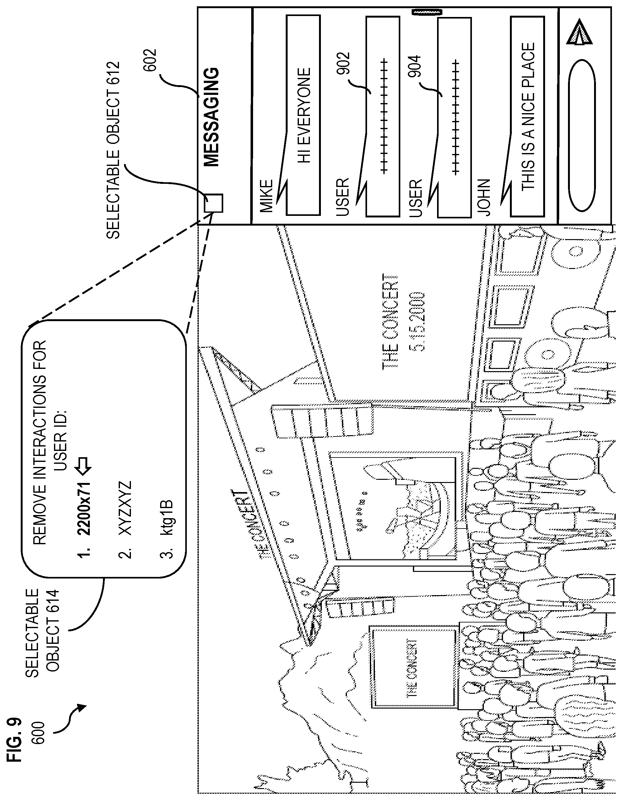 Patent US12401506 Figure 10 – Removing interactions from a virtual environment
