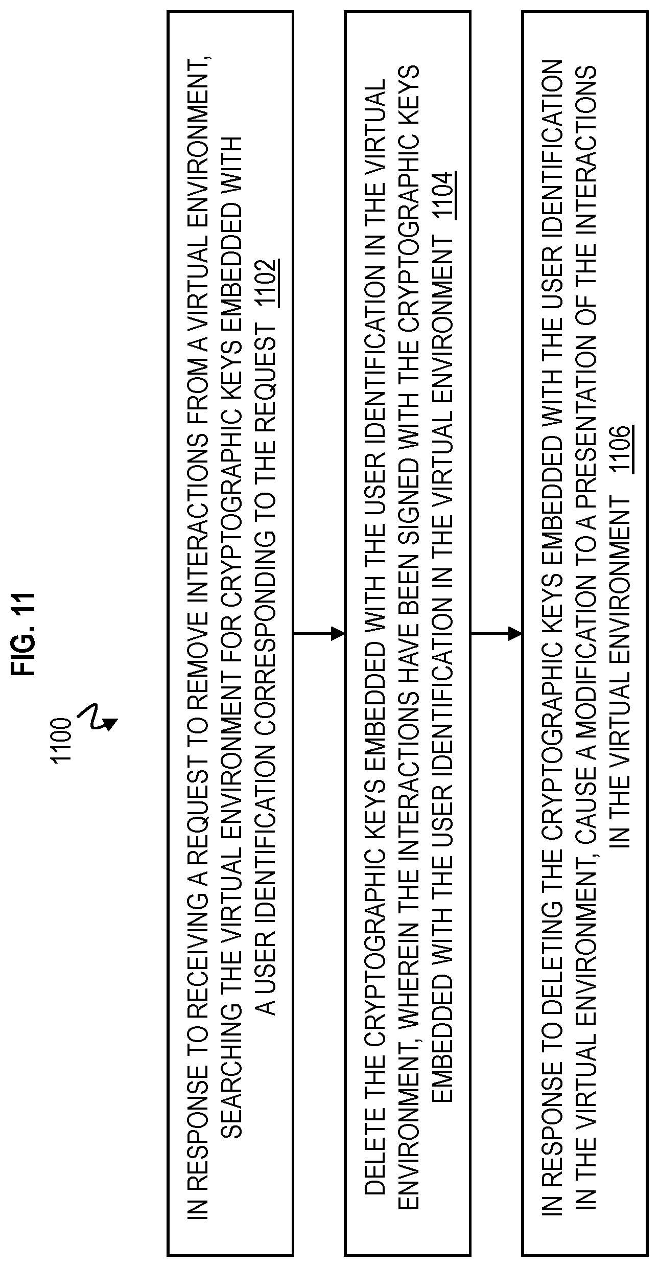 Patent US12401506 Figure 12 – Removing interactions from a virtual environment