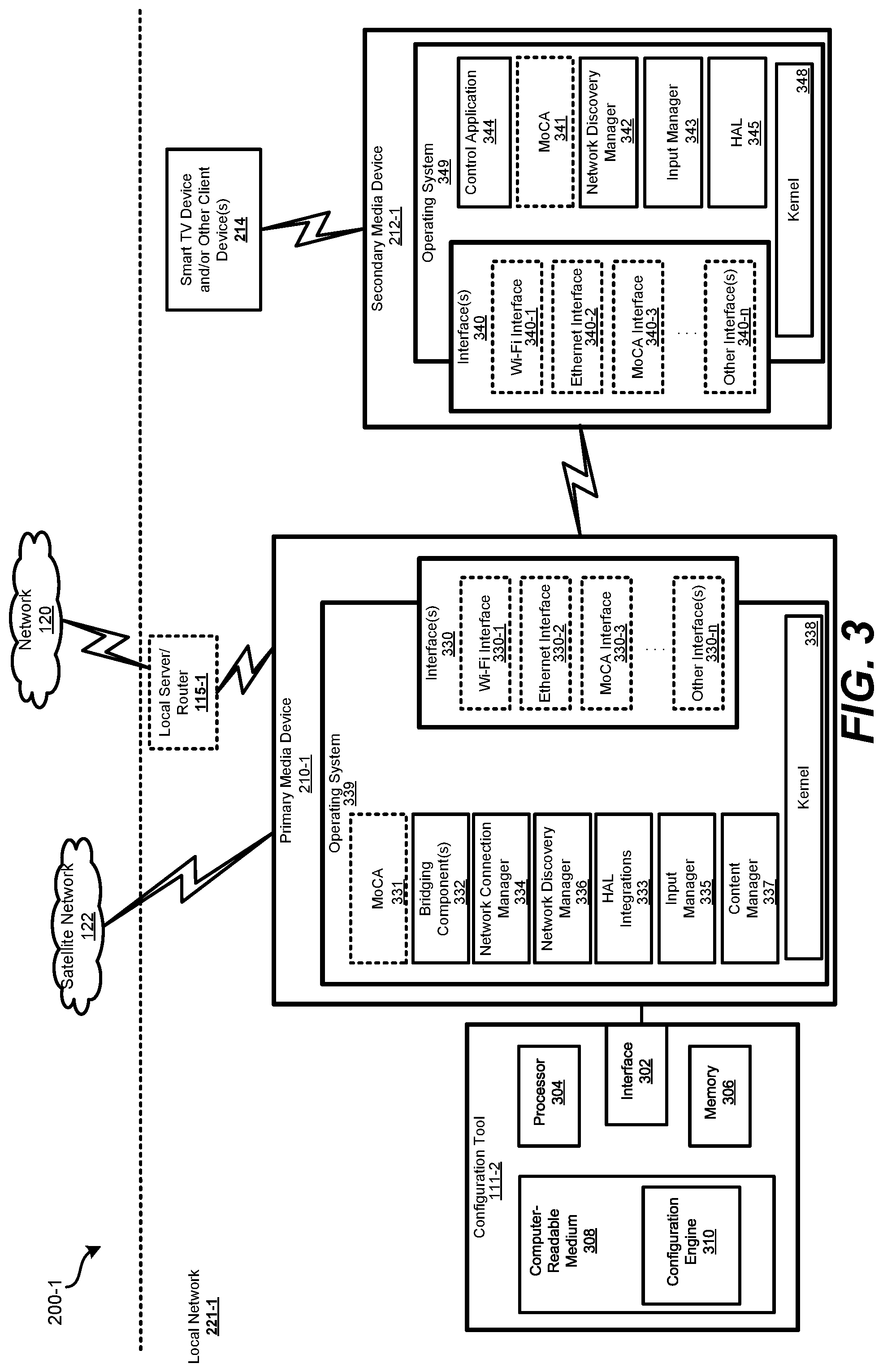 Patent US12401566 Figure 3 – Devices for facilitating streaming in a local network with a client-server architecture