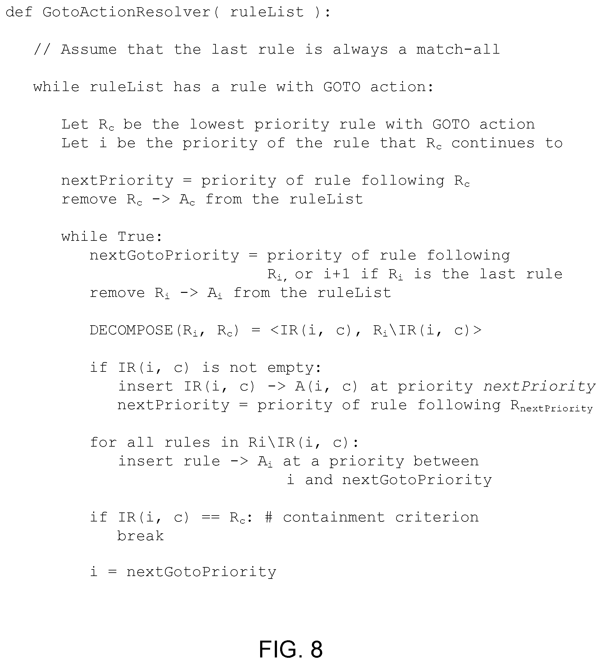 Patent US12401623 Figure 9 – Merging chained actions in traffic policies having branch rules