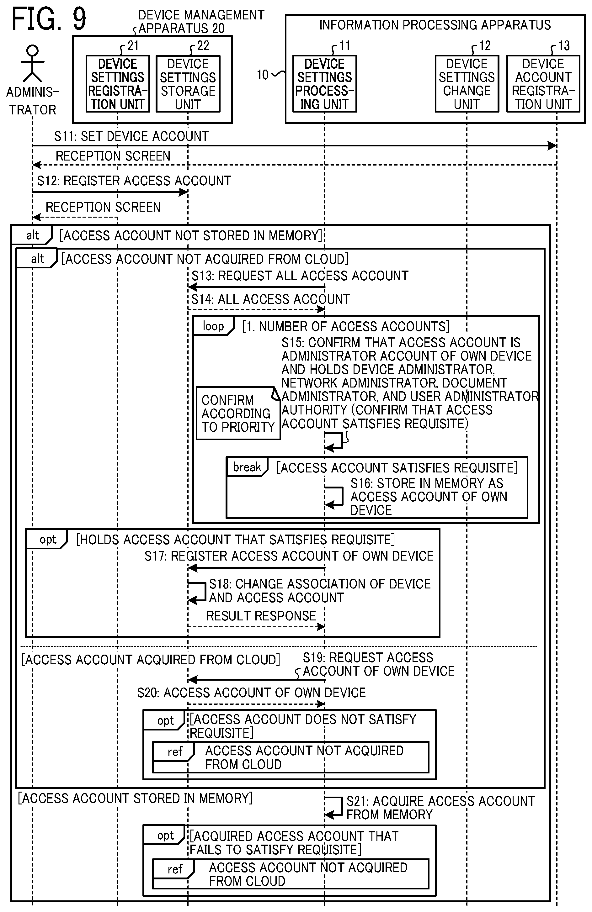 Patent US12401651 Figure 9 – Information processing system, setting change method, and non-transitory recording medium