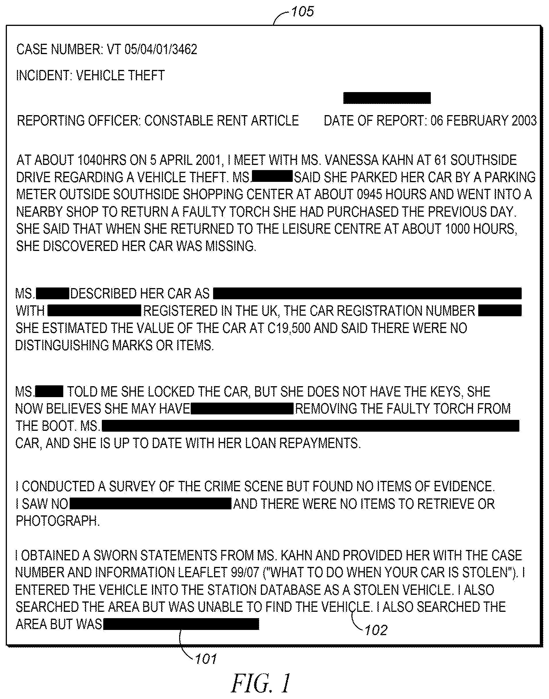 Patent US12401745 Figure 1 – Automatic redaction and un-redaction of documents