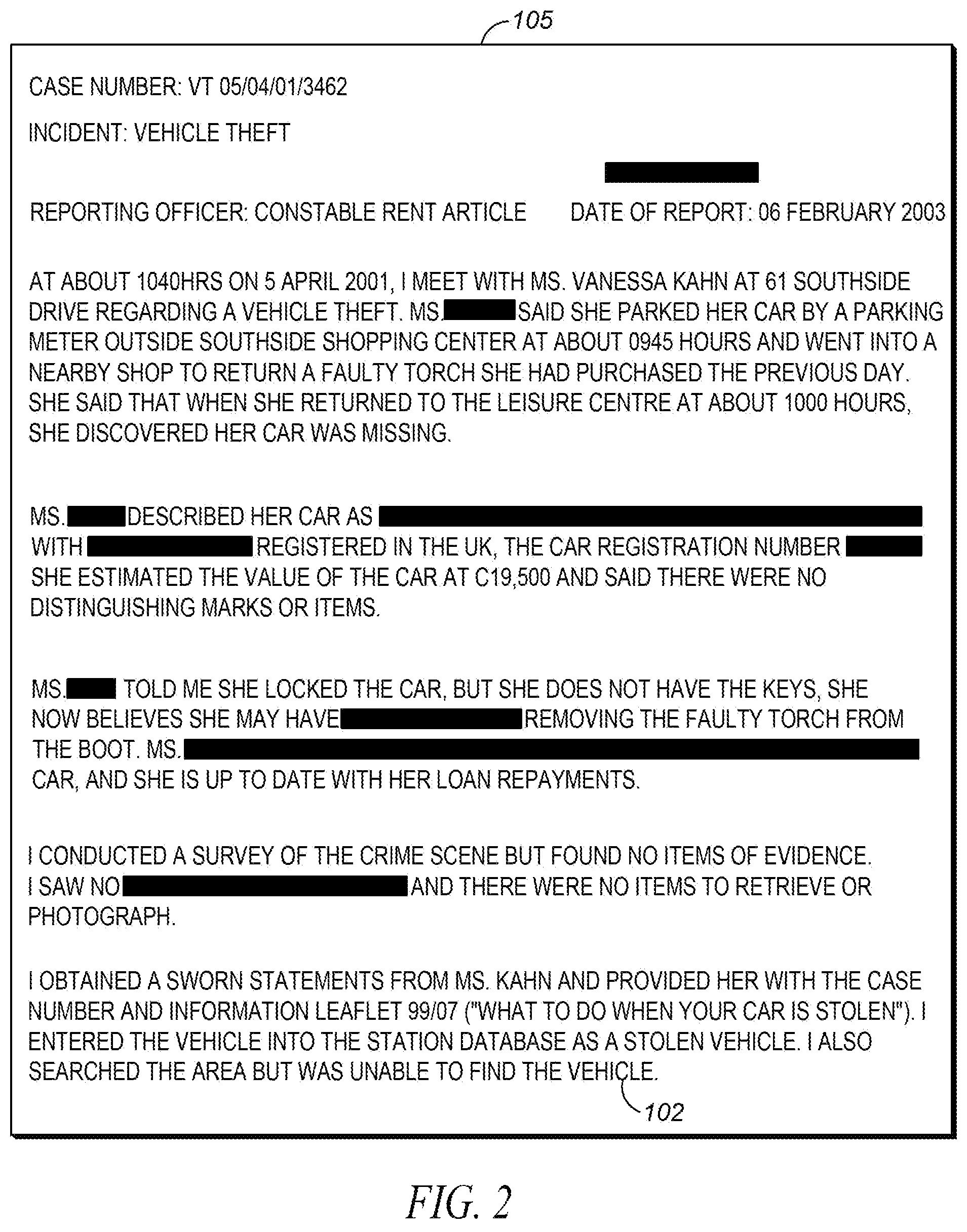 Patent US12401745 Figure 2 – Automatic redaction and un-redaction of documents