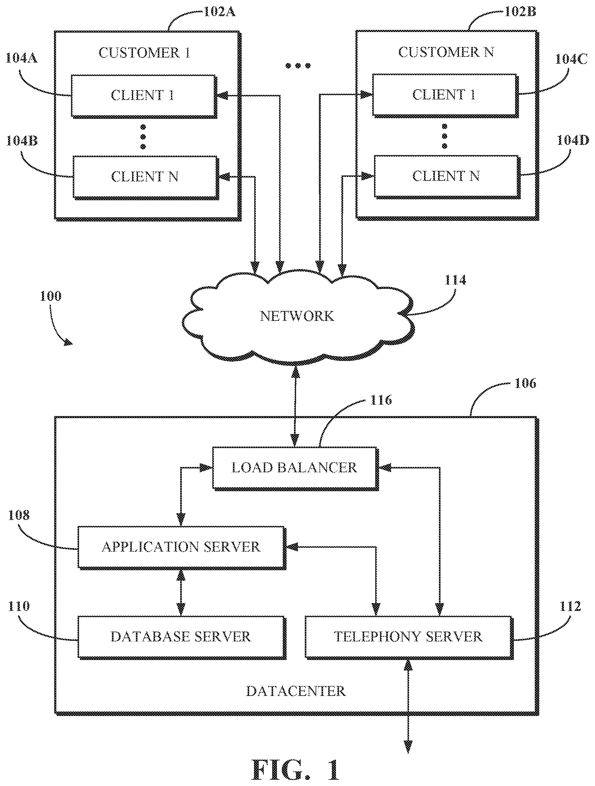 Patent US12401748 — Call flow modification based on un-anchored agent input — Figure 1