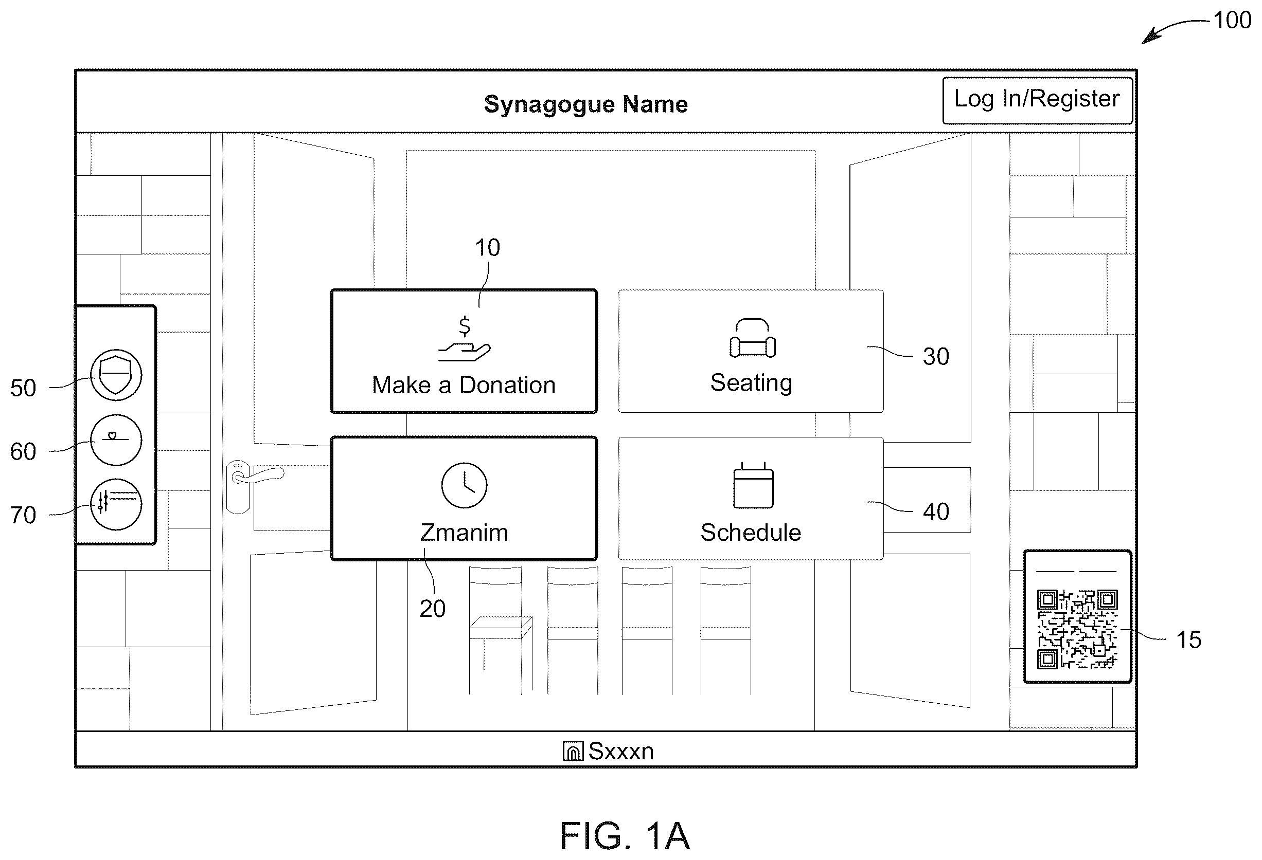 Patent US12401750 Figure 1 – Devices, systems, and methods of conducting emergency calls using a donation kiosk