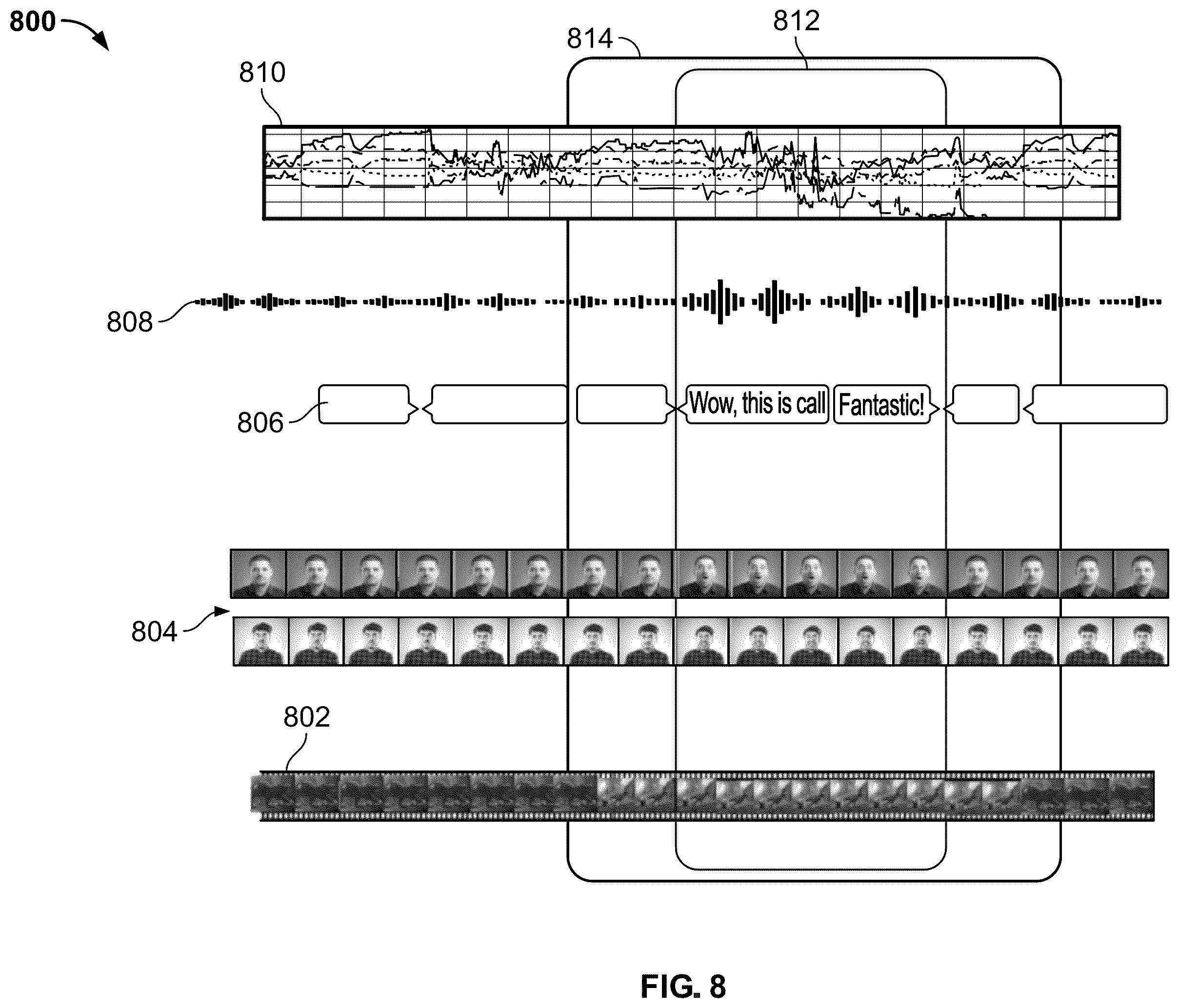 Patent US12401849 Figure 8 – Systems and methods for enhancing group media session interactions