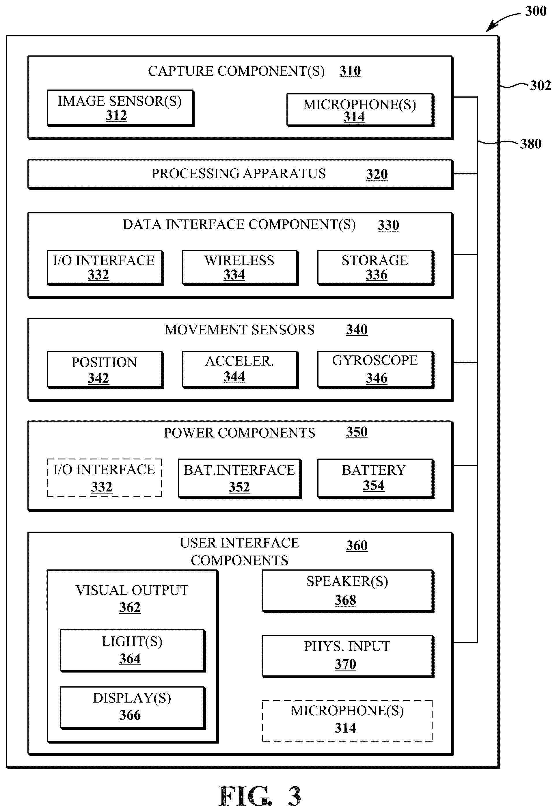 Patent US12401872 Figure 3 – Mounting structure for an integrated sensor-lens assembly in an image capture device