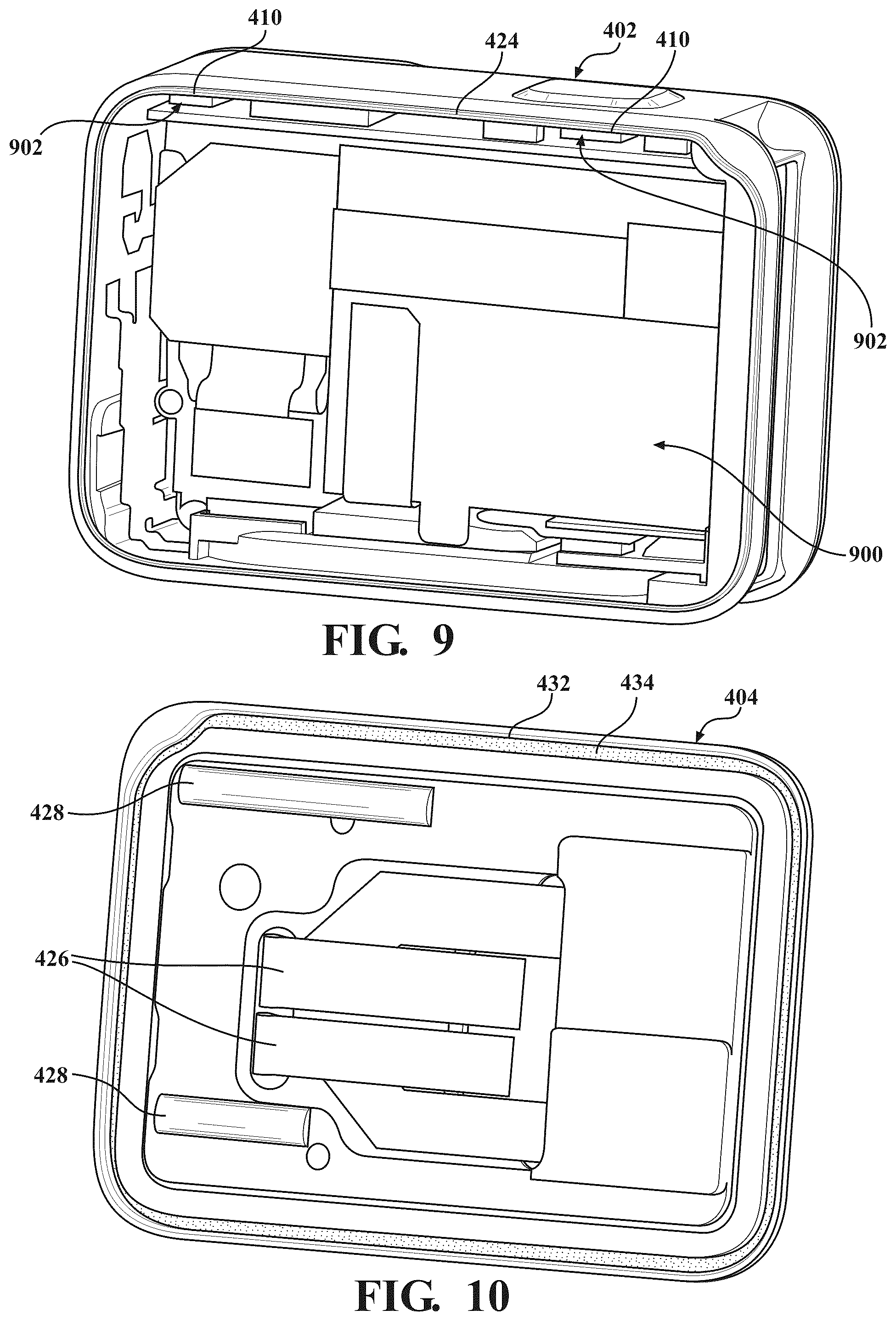 Patent US12401872 Figure 8 – Mounting structure for an integrated sensor-lens assembly in an image capture device