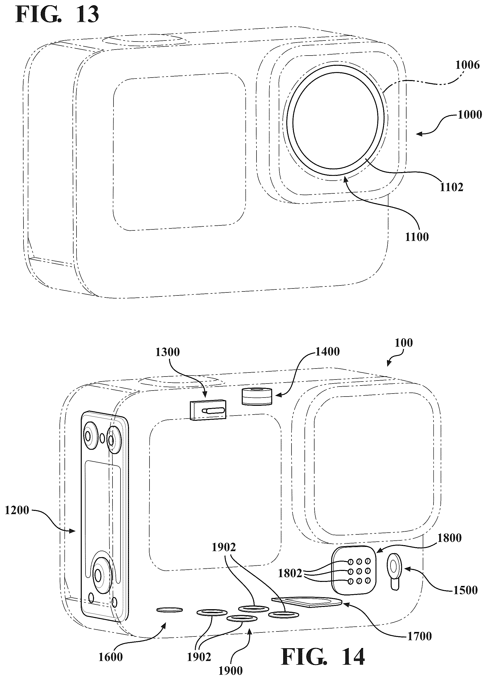 Patent US12401872 Figure 10 – Mounting structure for an integrated sensor-lens assembly in an image capture device