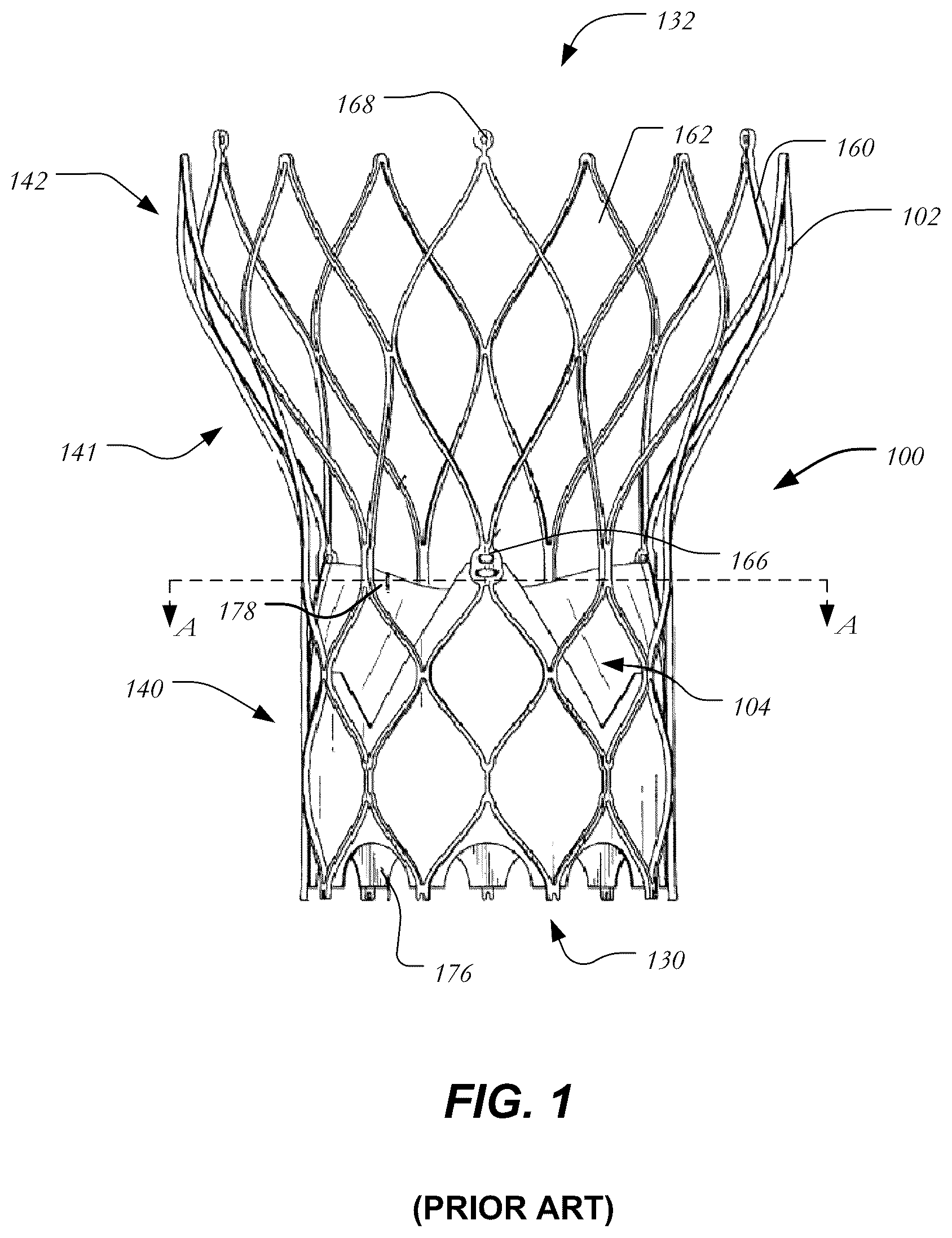 Patent US12403005 — Bowed runners and corresponding valve assemblies for paravalvular leak protection — Figure 1