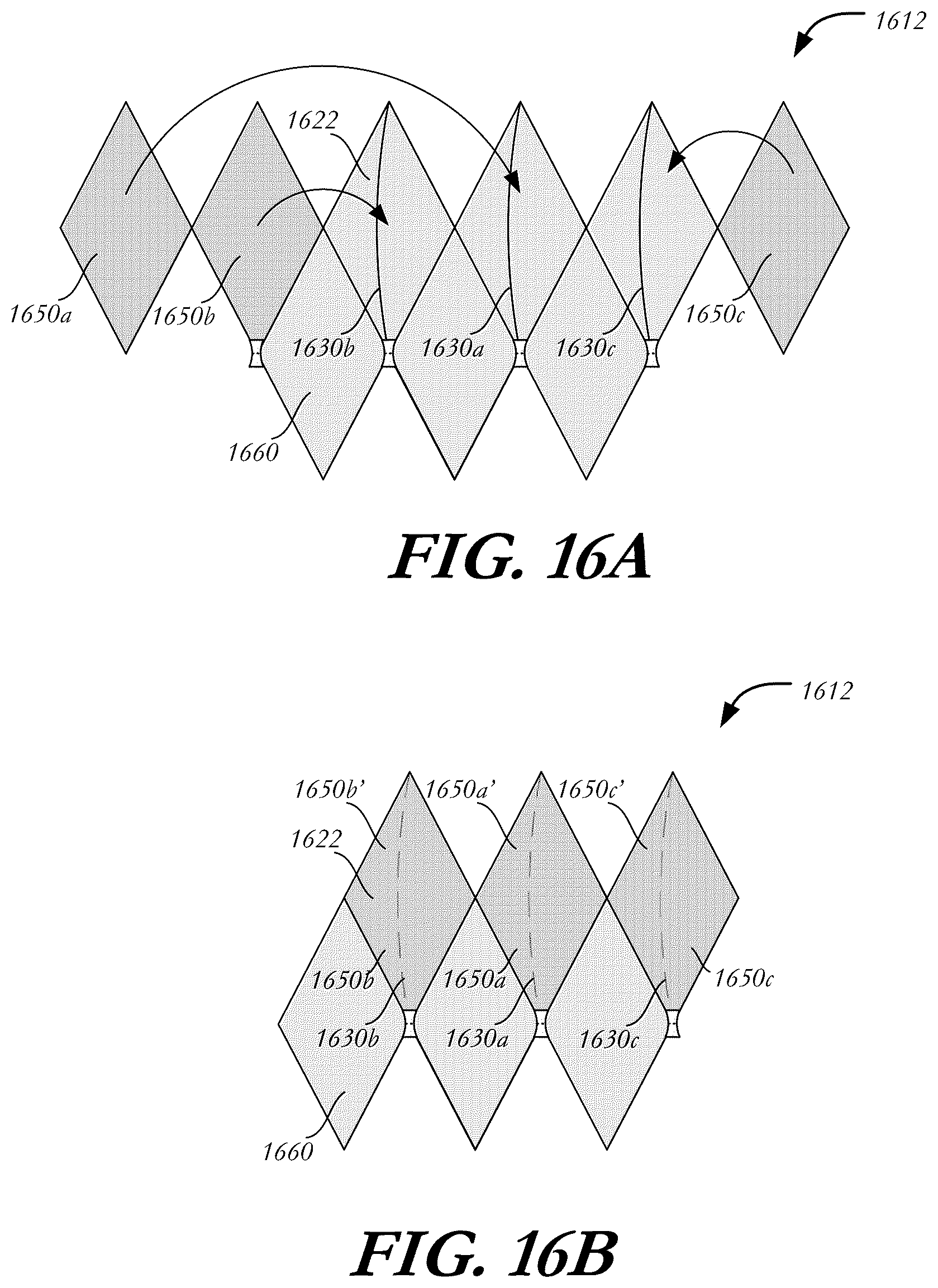 Patent US12403005 Figure 14 – Bowed runners and corresponding valve assemblies for paravalvular leak protection