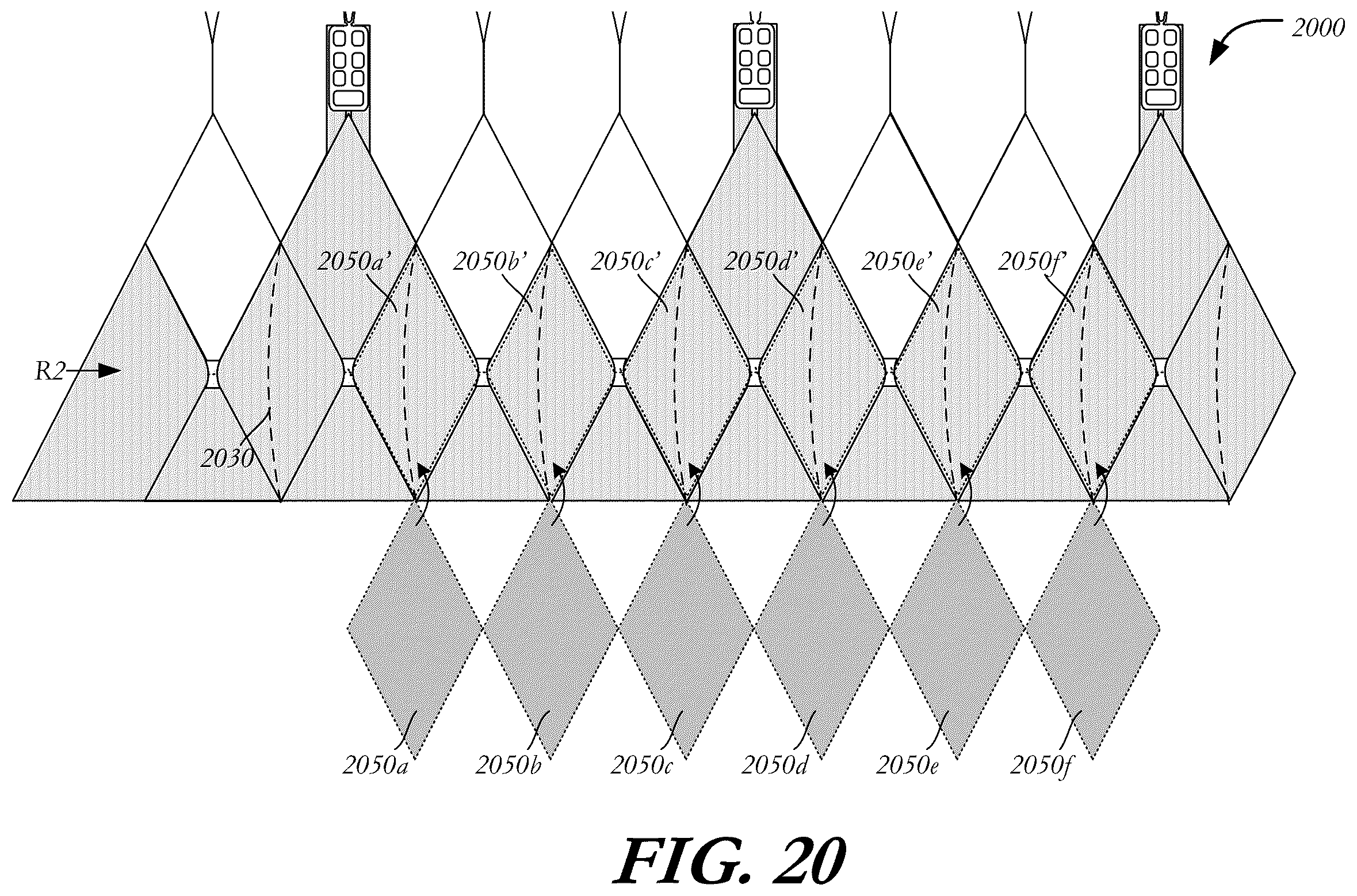 Patent US12403005 Figure 18 – Bowed runners and corresponding valve assemblies for paravalvular leak protection