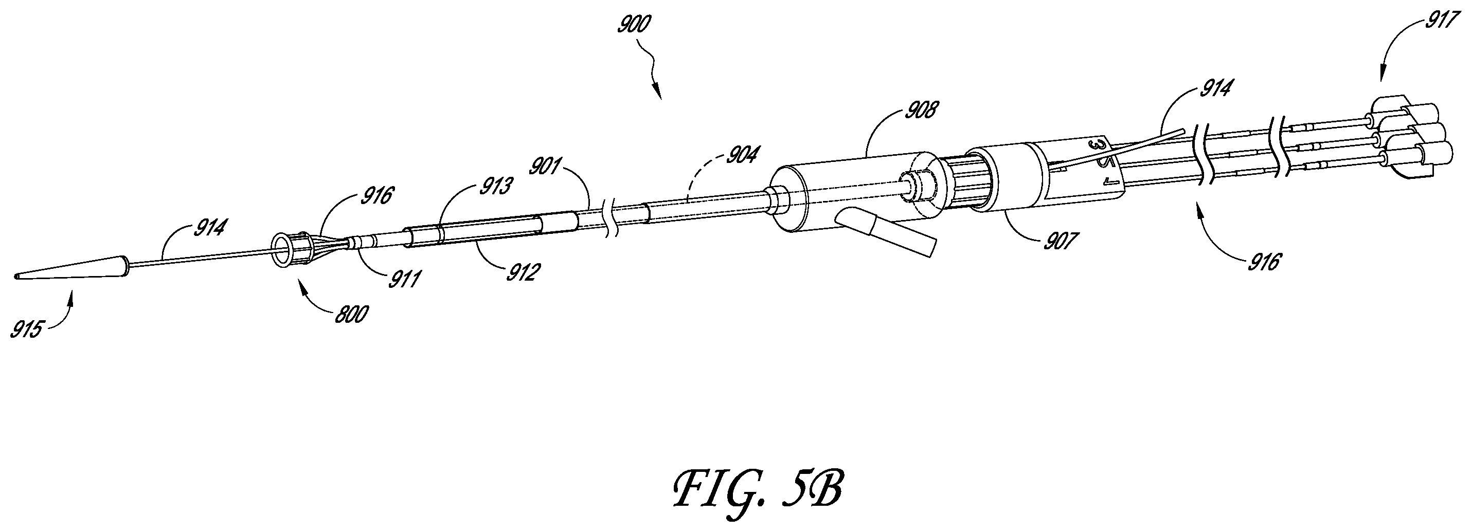 Patent US12403007 Figure 8 – Prosthetic implant delivery device with introducer catheter