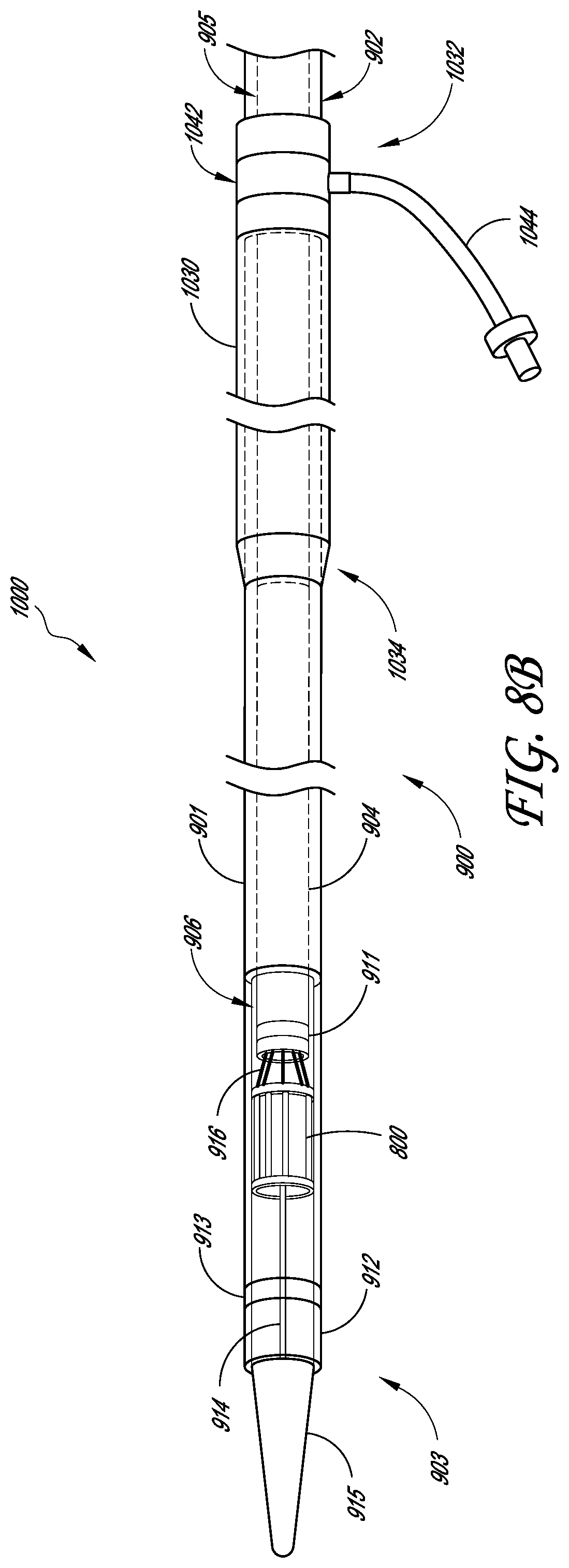 Patent US12403007 Figure 12 – Prosthetic implant delivery device with introducer catheter