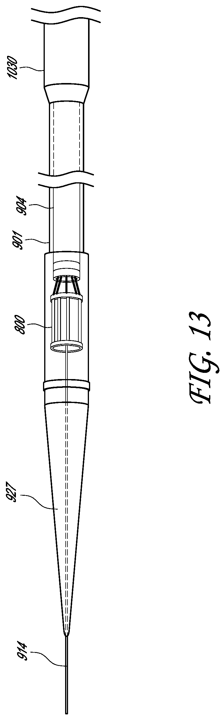Patent US12403007 Figure 18 – Prosthetic implant delivery device with introducer catheter
