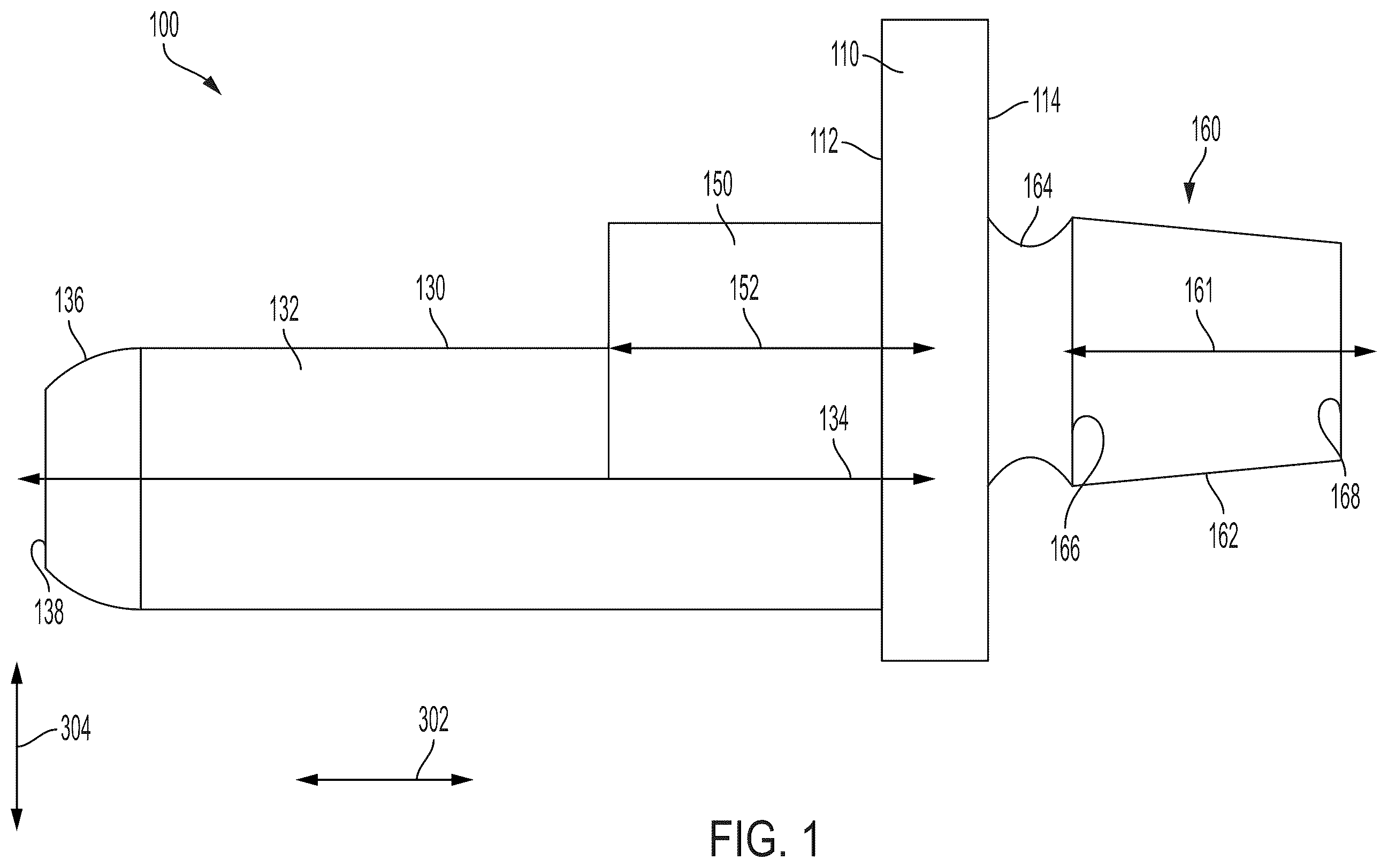 Patent US12403009 Figure 1 – Femoral head arthroplasty system