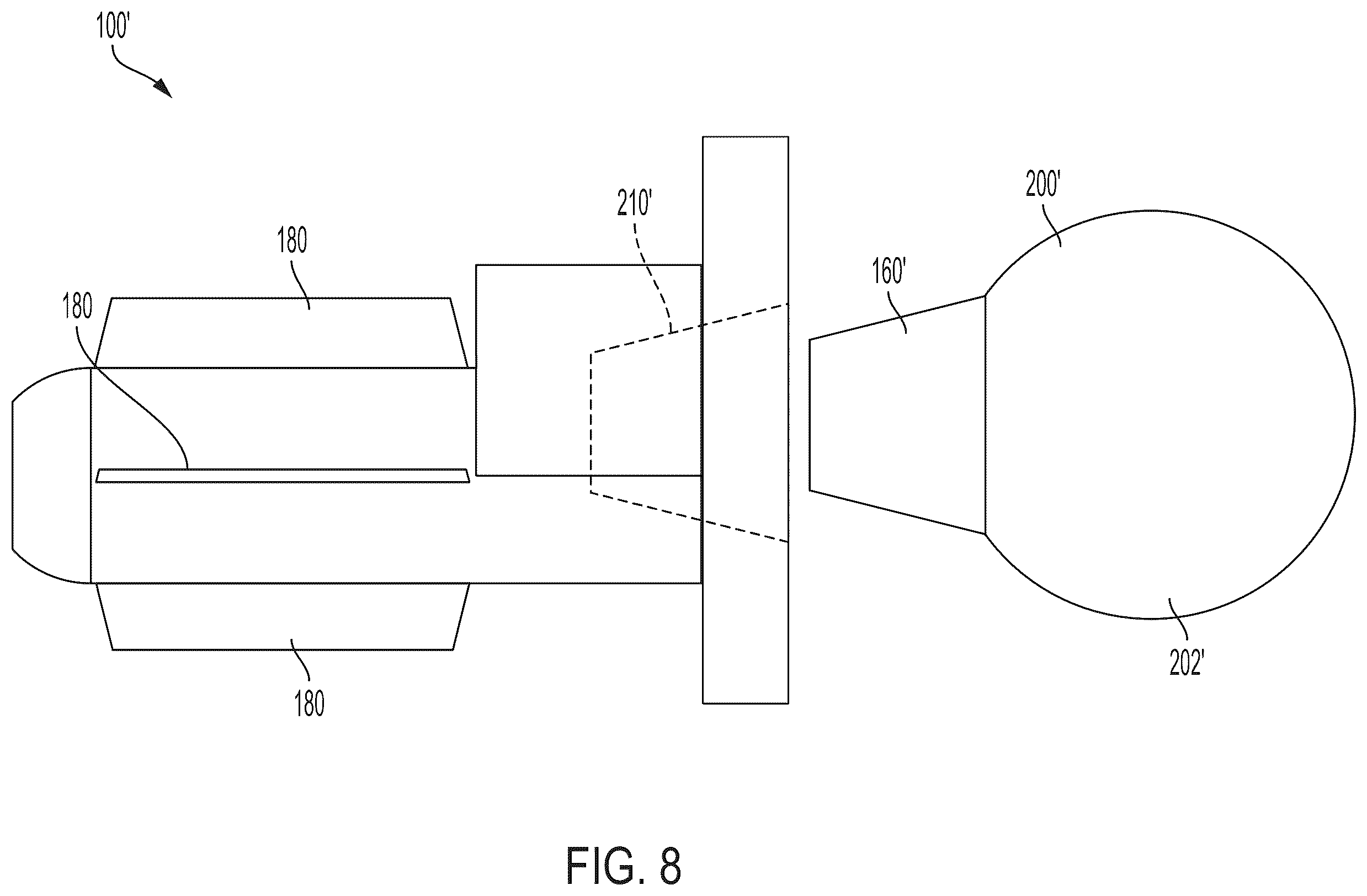 Patent US12403009 Figure 8 – Femoral head arthroplasty system