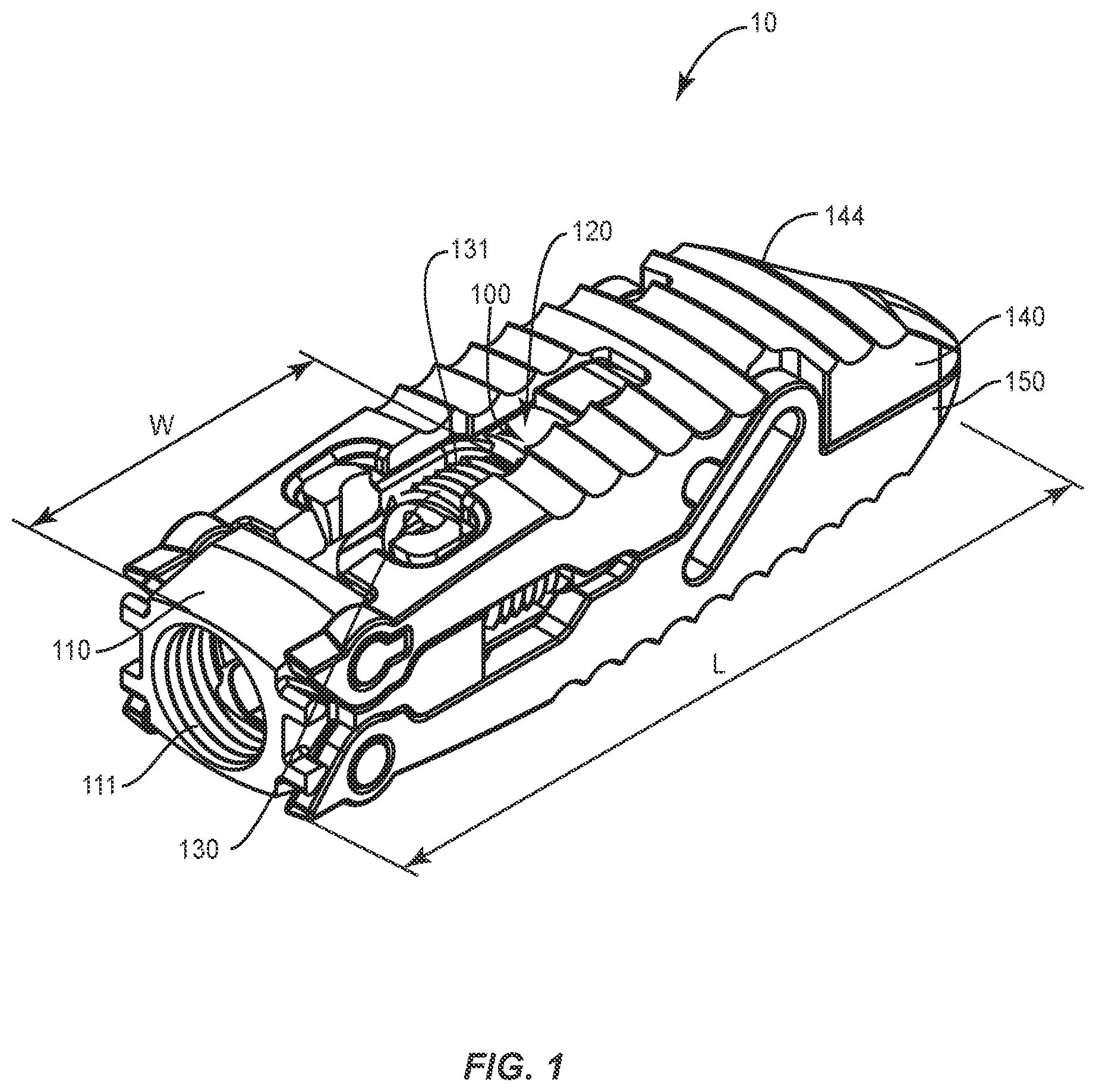 Patent US12403018 Figure 1 – Expandable spinal implant system and method of using same